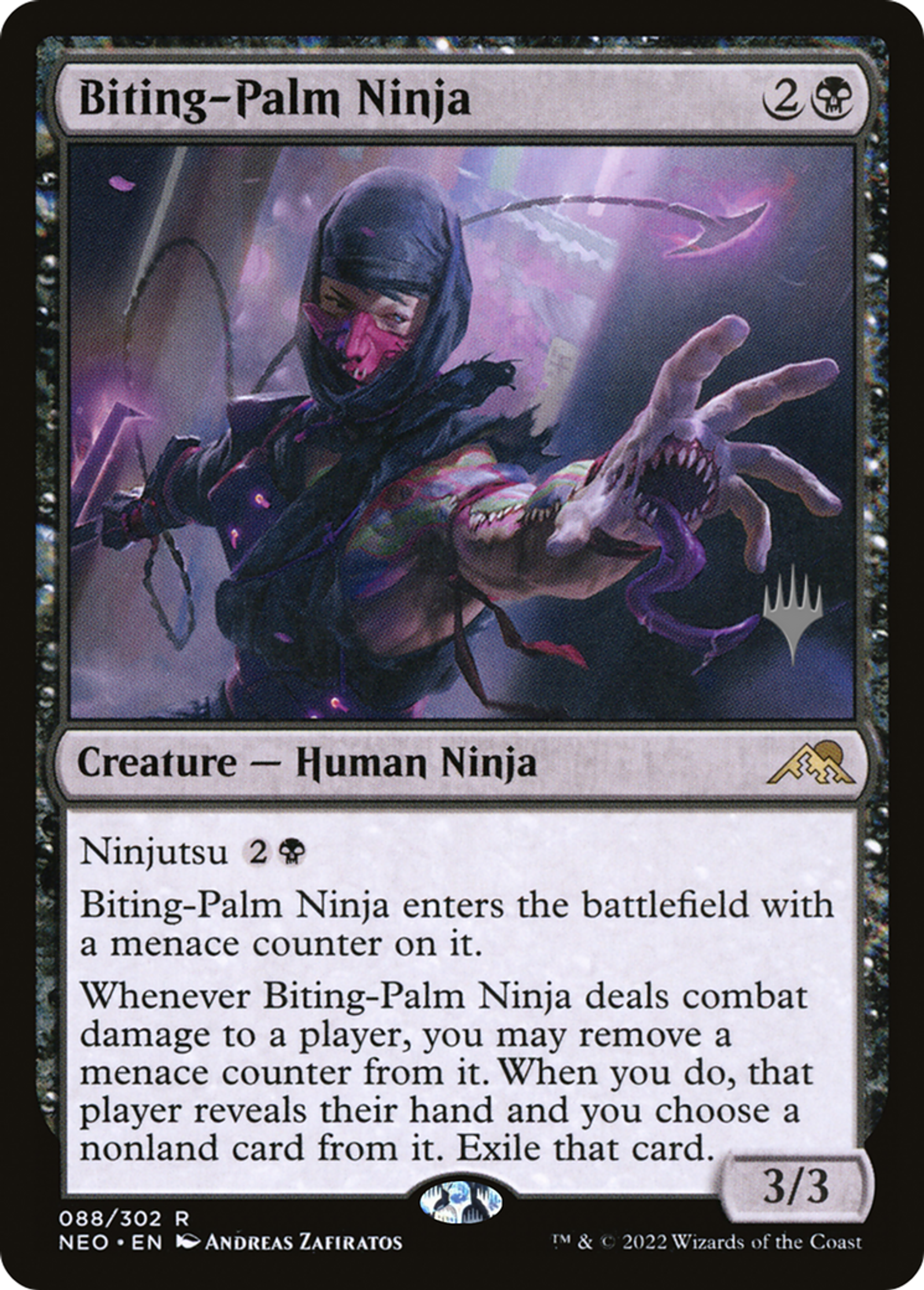 Ninja à la paume mordante — Kamigawa: Neon Dynasty Promos — Magic: The Gathering