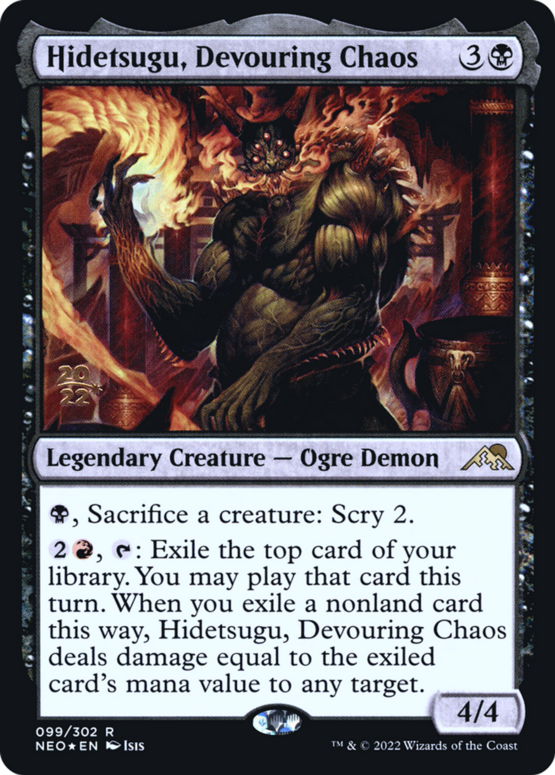 Hidetsugu, chaos dévorant — Kamigawa: Neon Dynasty Promos — Magic: The Gathering