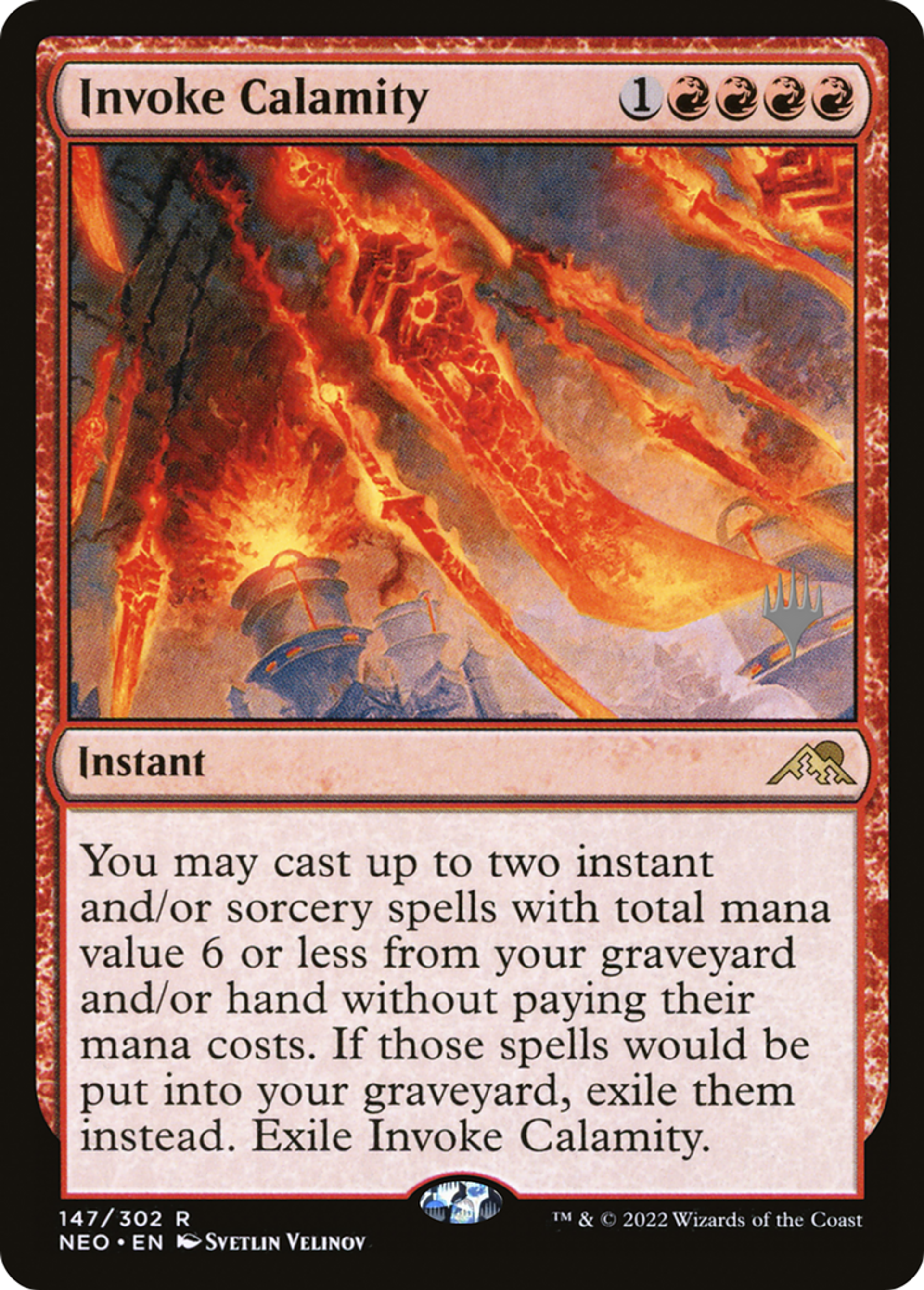 Invocation de calamité — Kamigawa: Neon Dynasty Promos — Magic: The Gathering