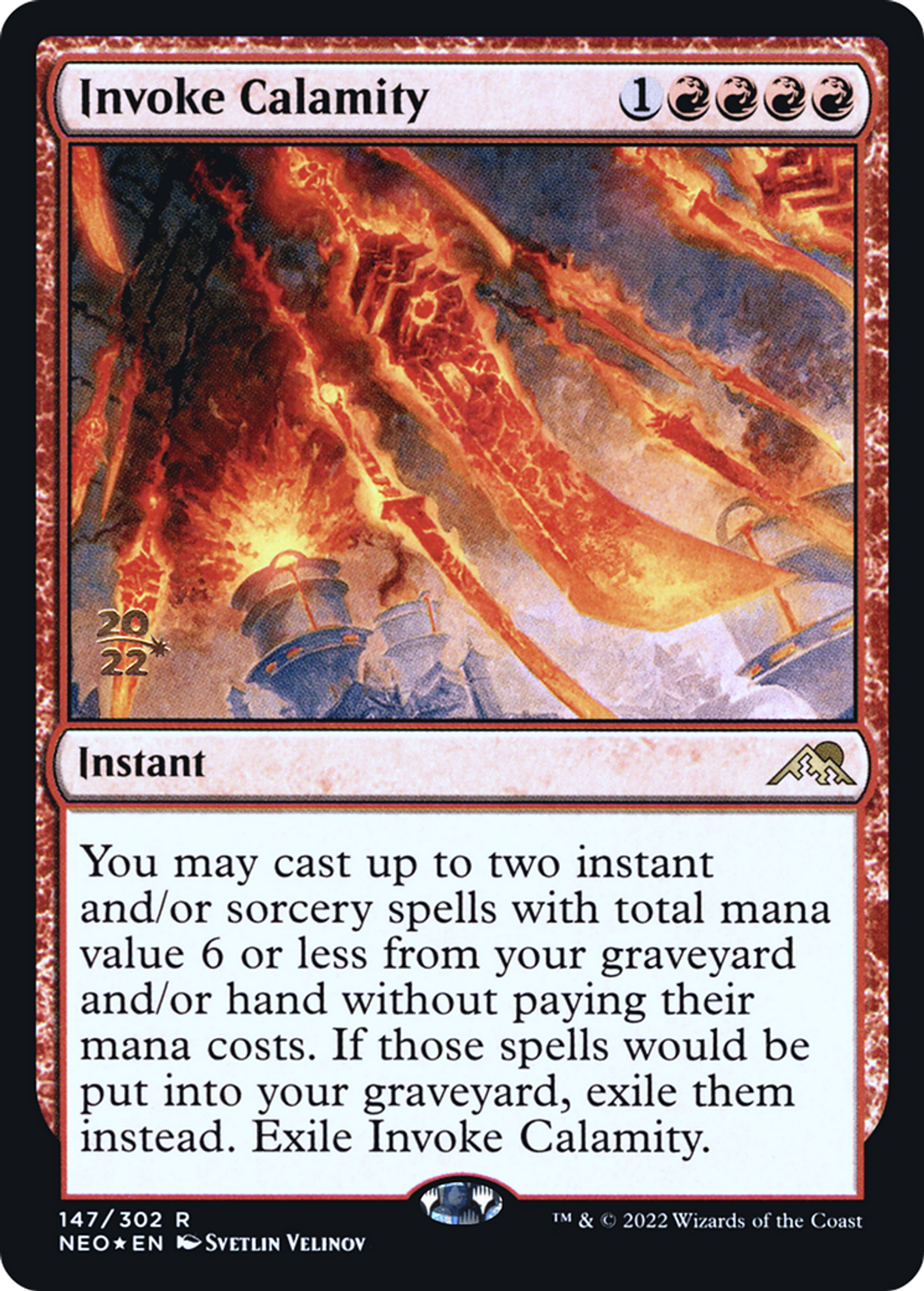 Invocation de calamité — Kamigawa: Neon Dynasty Promos — Magic: The Gathering