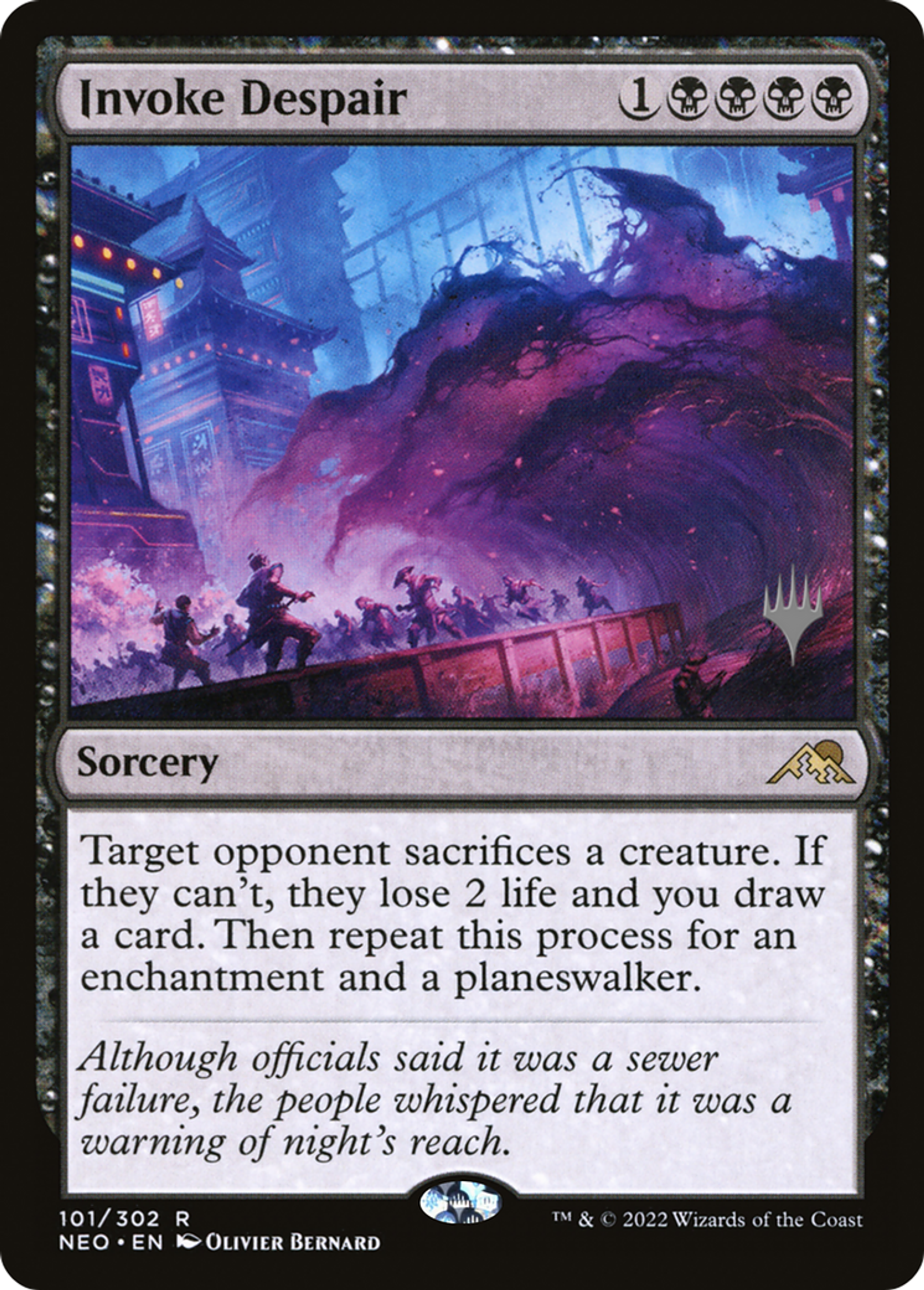 Invocation du désespoir — Kamigawa: Neon Dynasty Promos — Magic: The Gathering