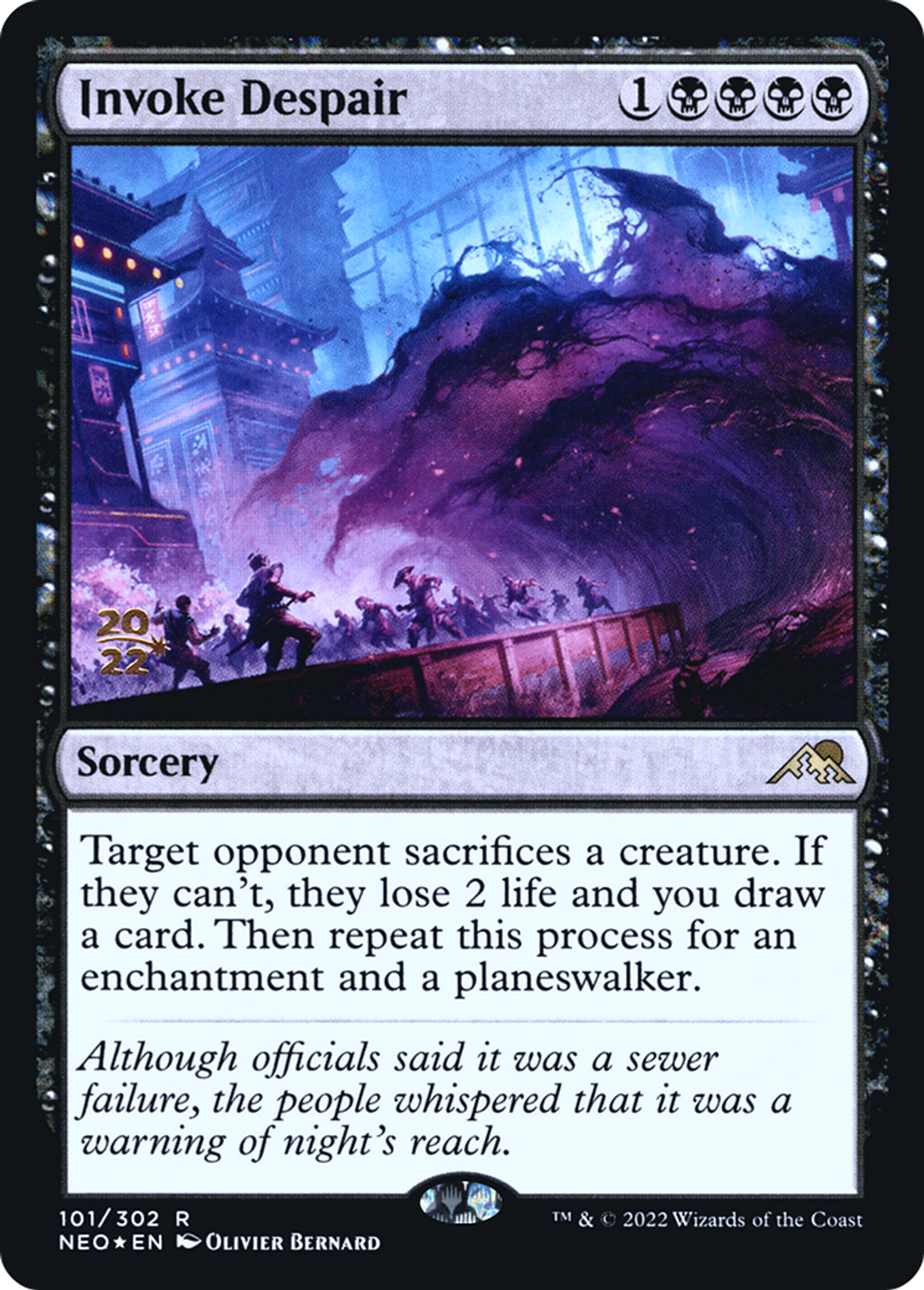 Invocation du désespoir — Kamigawa: Neon Dynasty Promos — Magic: The Gathering