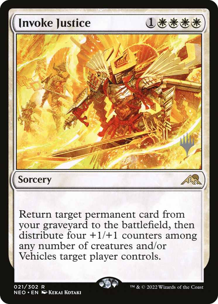 Invoke Justice — Kamigawa: Neon Dynasty Promos — Magic: The Gathering