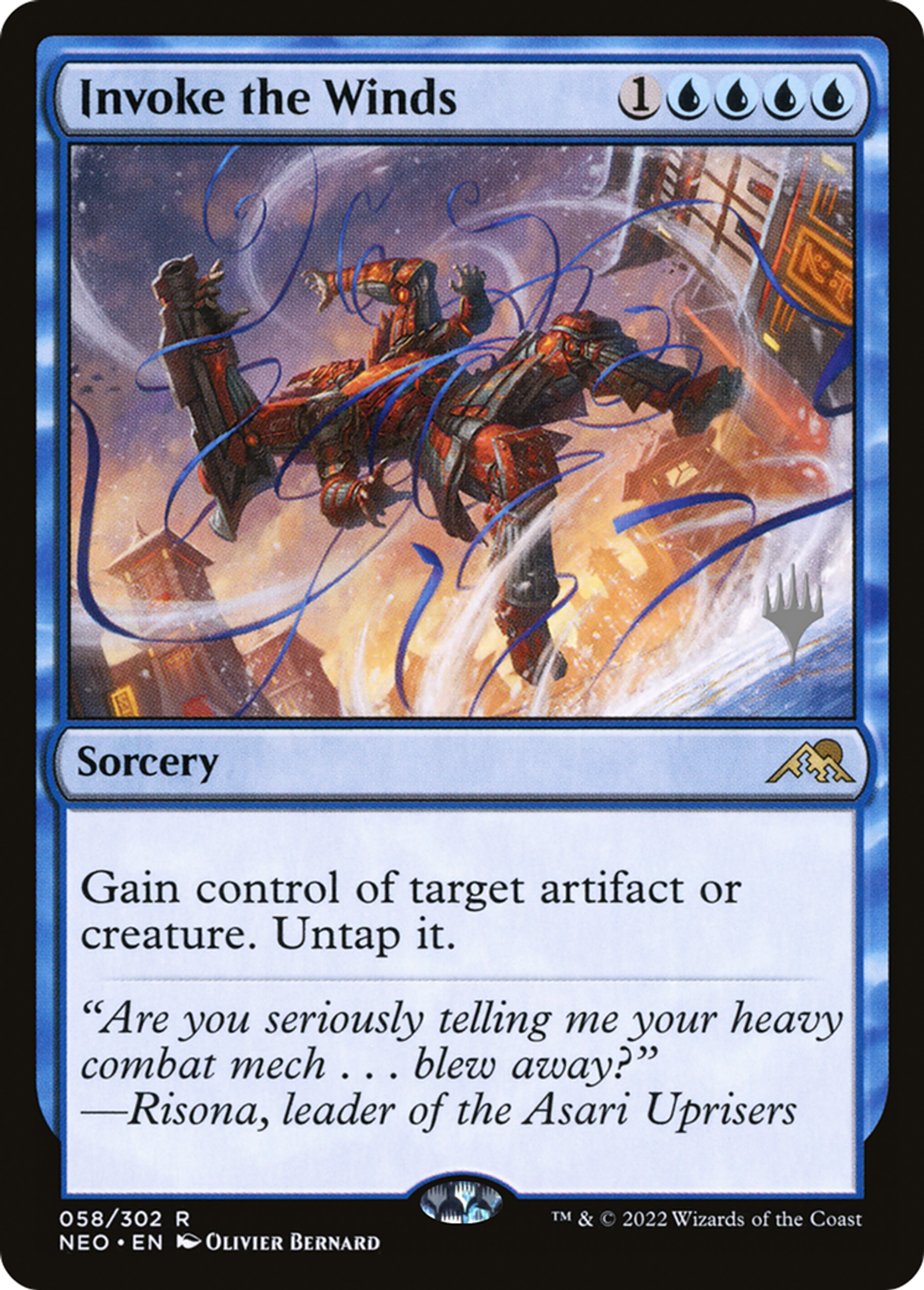 Invocation des vents — Kamigawa: Neon Dynasty Promos — Magic: The Gathering