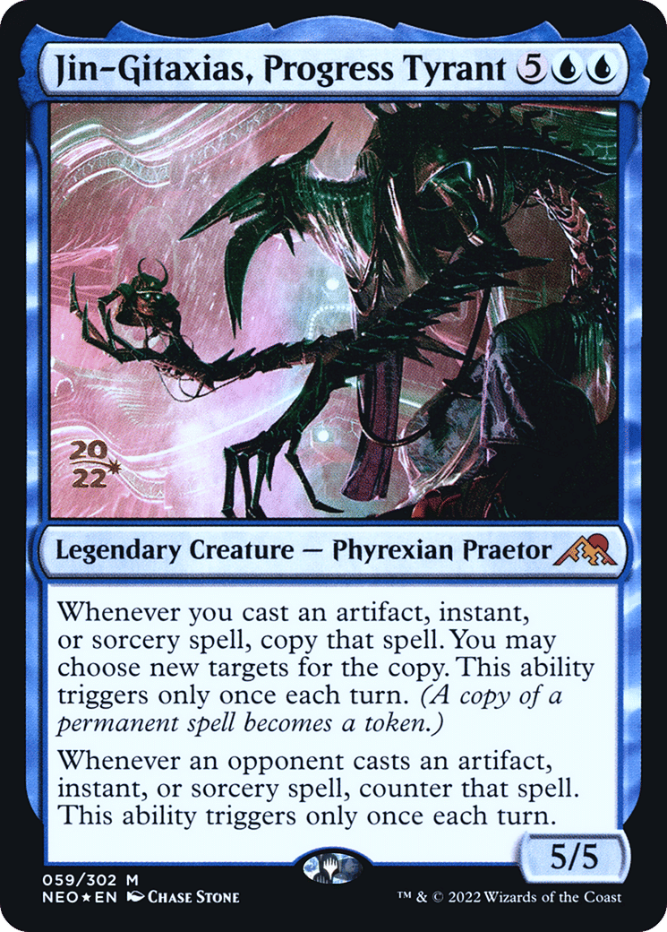Jin-Gitaxias, Progress Tyrant — Kamigawa: Neon Dynasty Promos — Magic: The Gathering