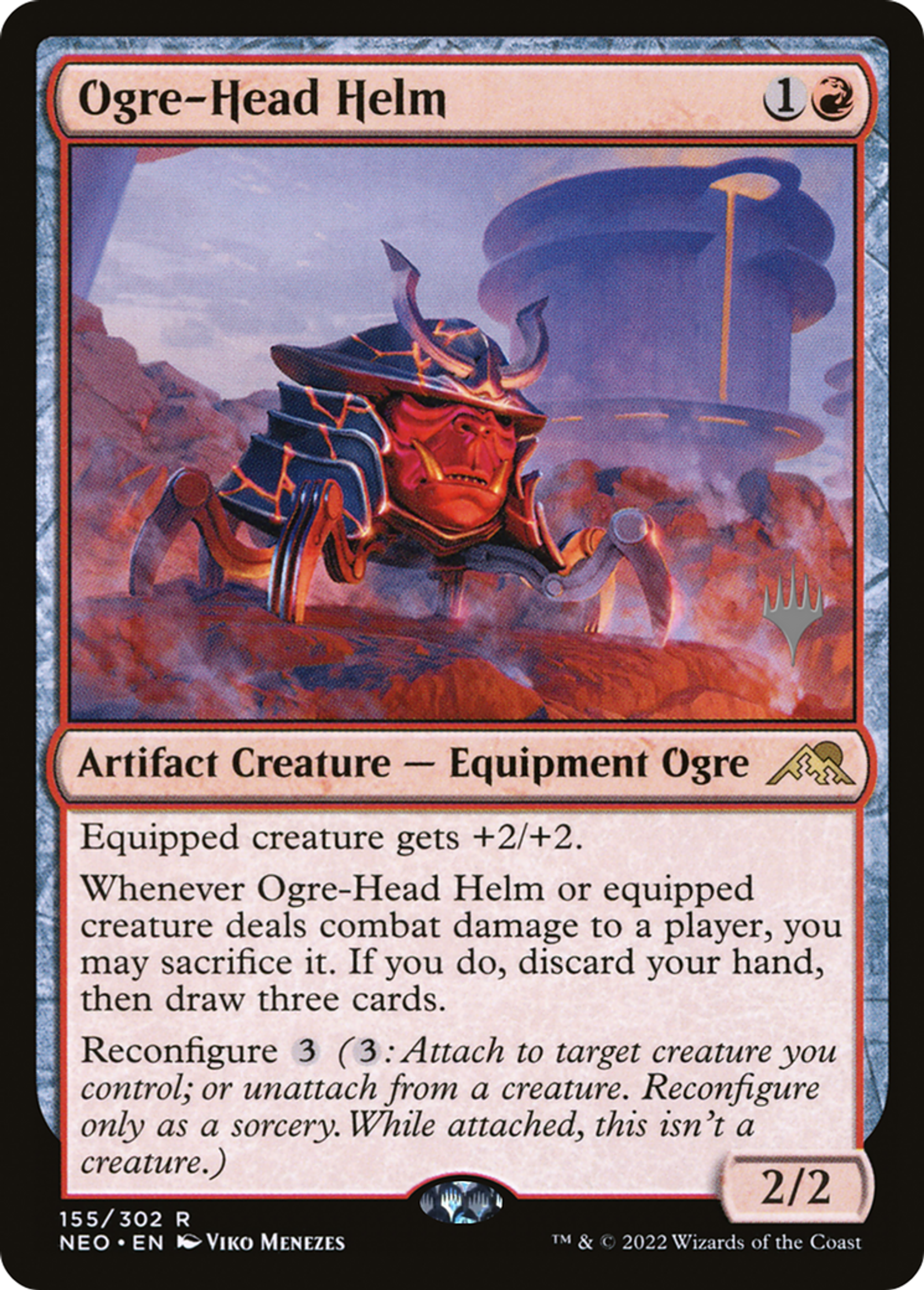 Heaume tête d'ogre — Kamigawa: Neon Dynasty Promos — Magic: The Gathering