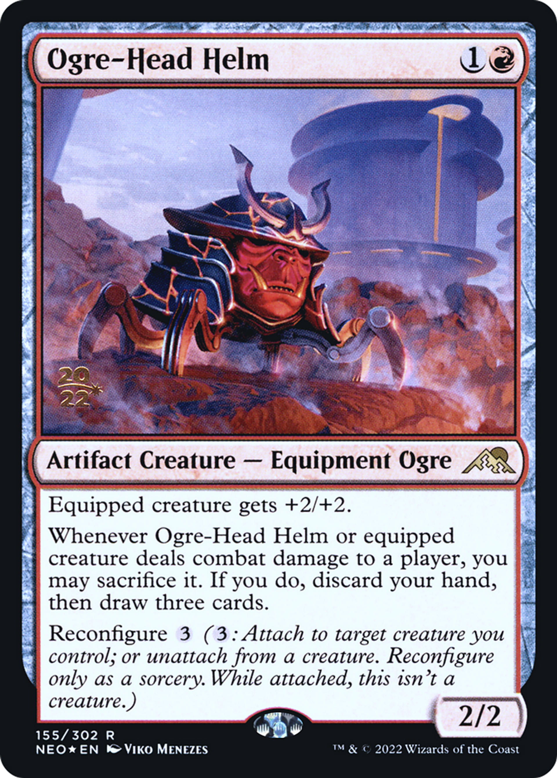 Heaume tête d'ogre — Kamigawa: Neon Dynasty Promos — Magic: The Gathering