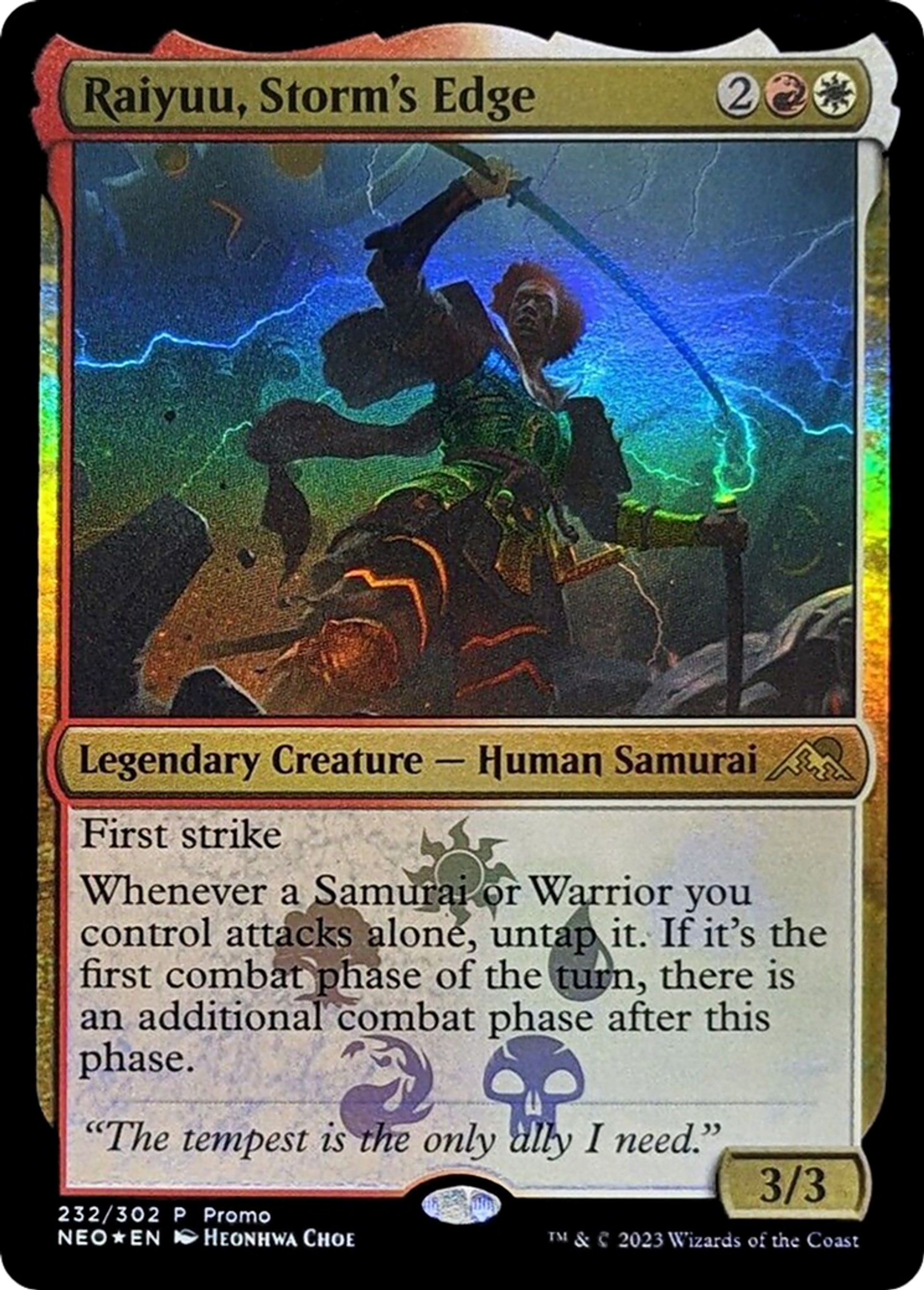 Raiyuu, tranchant de la tempête — Kamigawa: Neon Dynasty Promos — Magic: The Gathering
