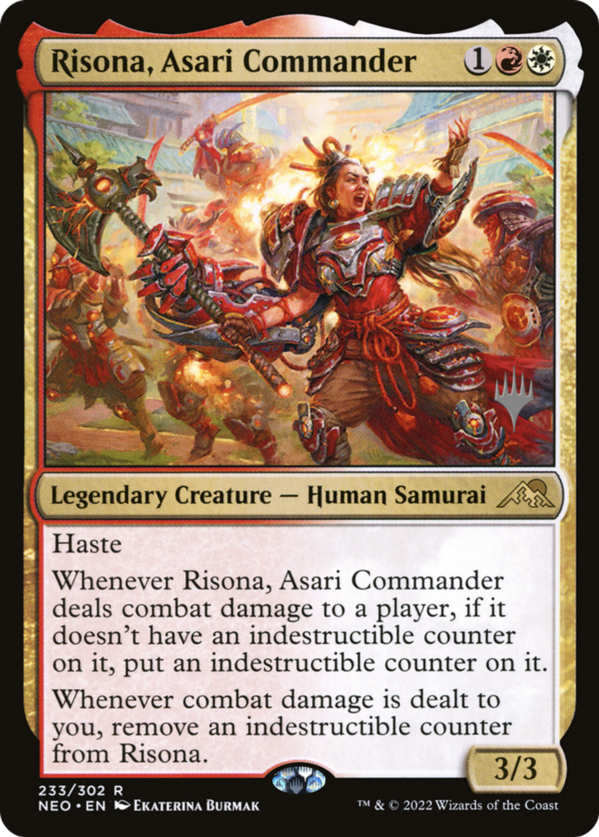 Risona, commandante Asari — Kamigawa: Neon Dynasty Promos — Magic: The Gathering