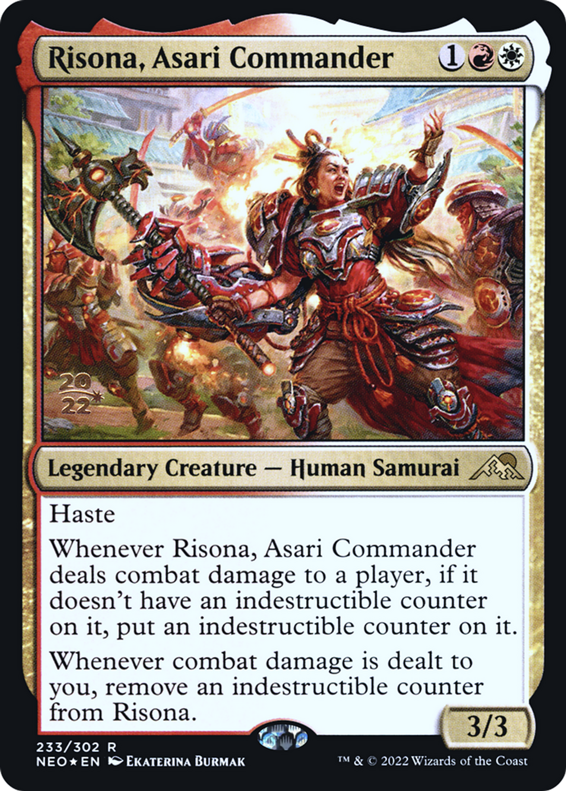 Risona, commandante Asari — Kamigawa: Neon Dynasty Promos — Magic: The Gathering