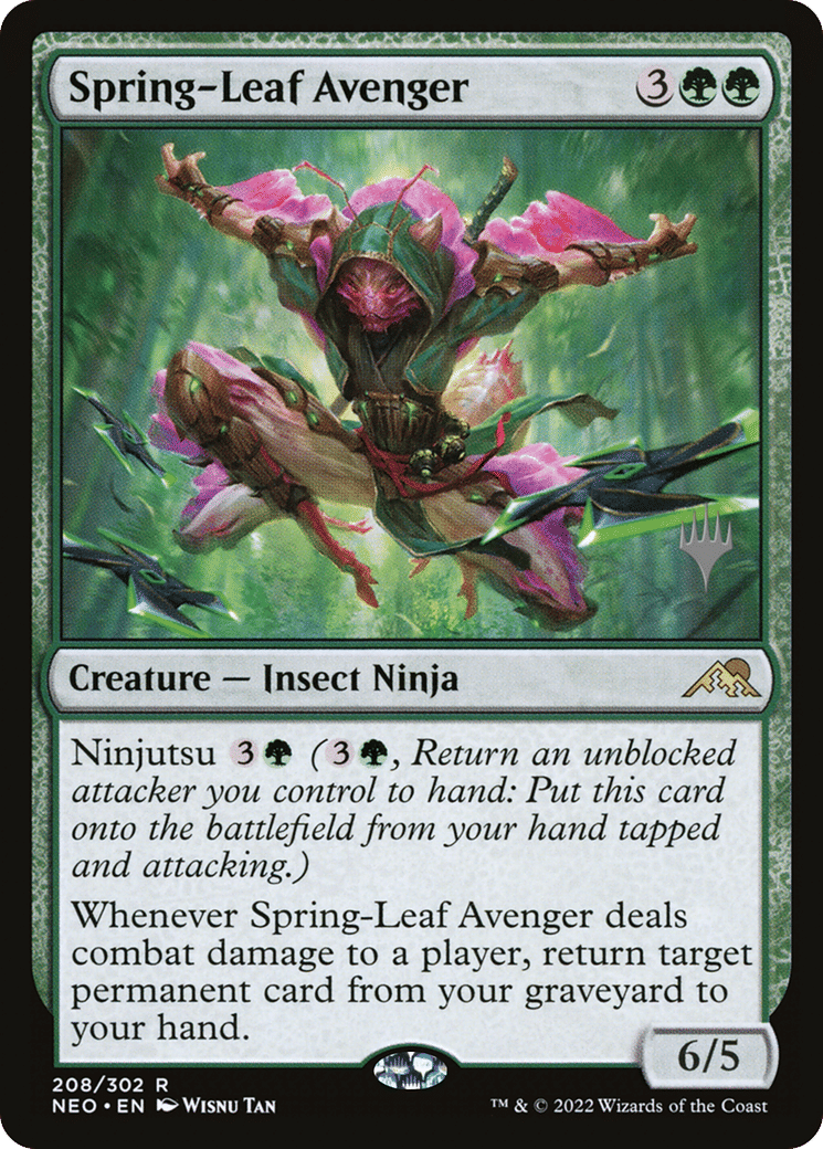 Spring-Leaf Avenger — Kamigawa: Neon Dynasty Promos — Magic: The Gathering