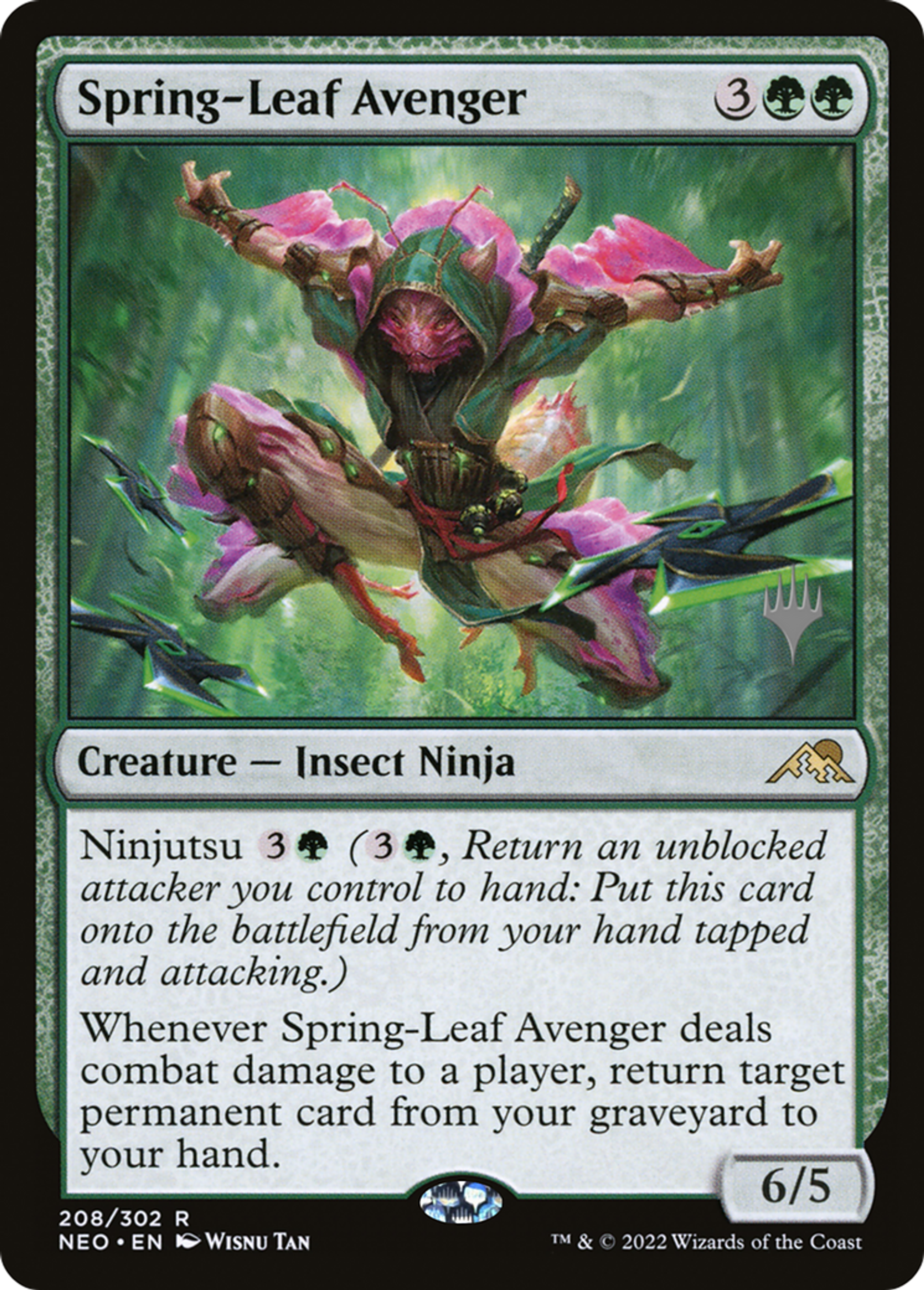 Vengeur de la Feuille printanière — Kamigawa: Neon Dynasty Promos — Magic: The Gathering