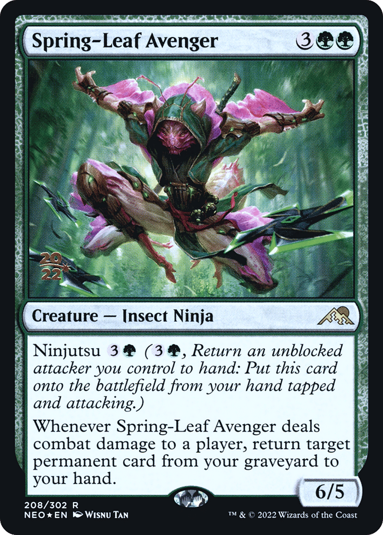 Spring-Leaf Avenger — Kamigawa: Neon Dynasty Promos — Magic: The Gathering