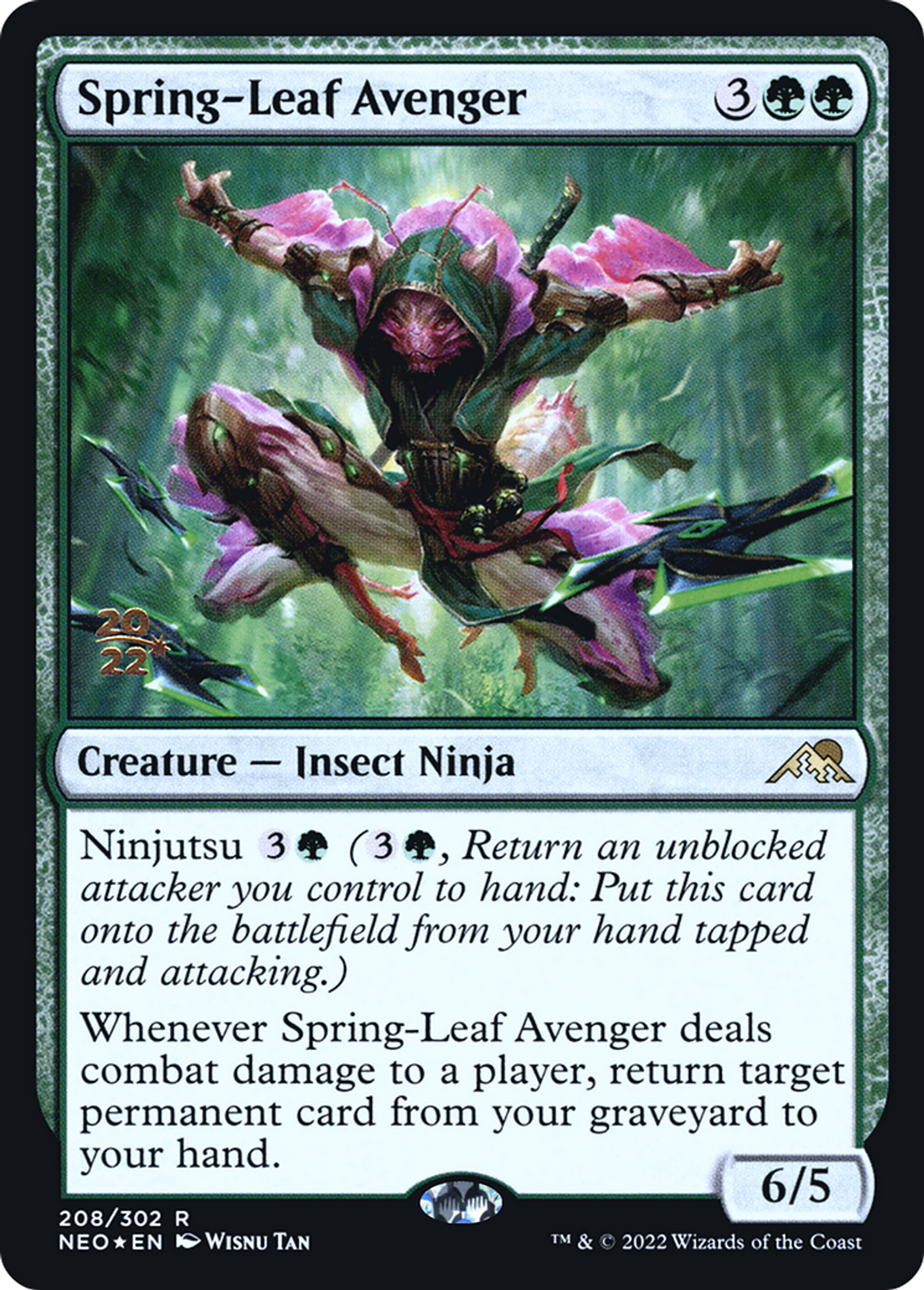 Vengeur de la Feuille printanière — Kamigawa: Neon Dynasty Promos — Magic: The Gathering