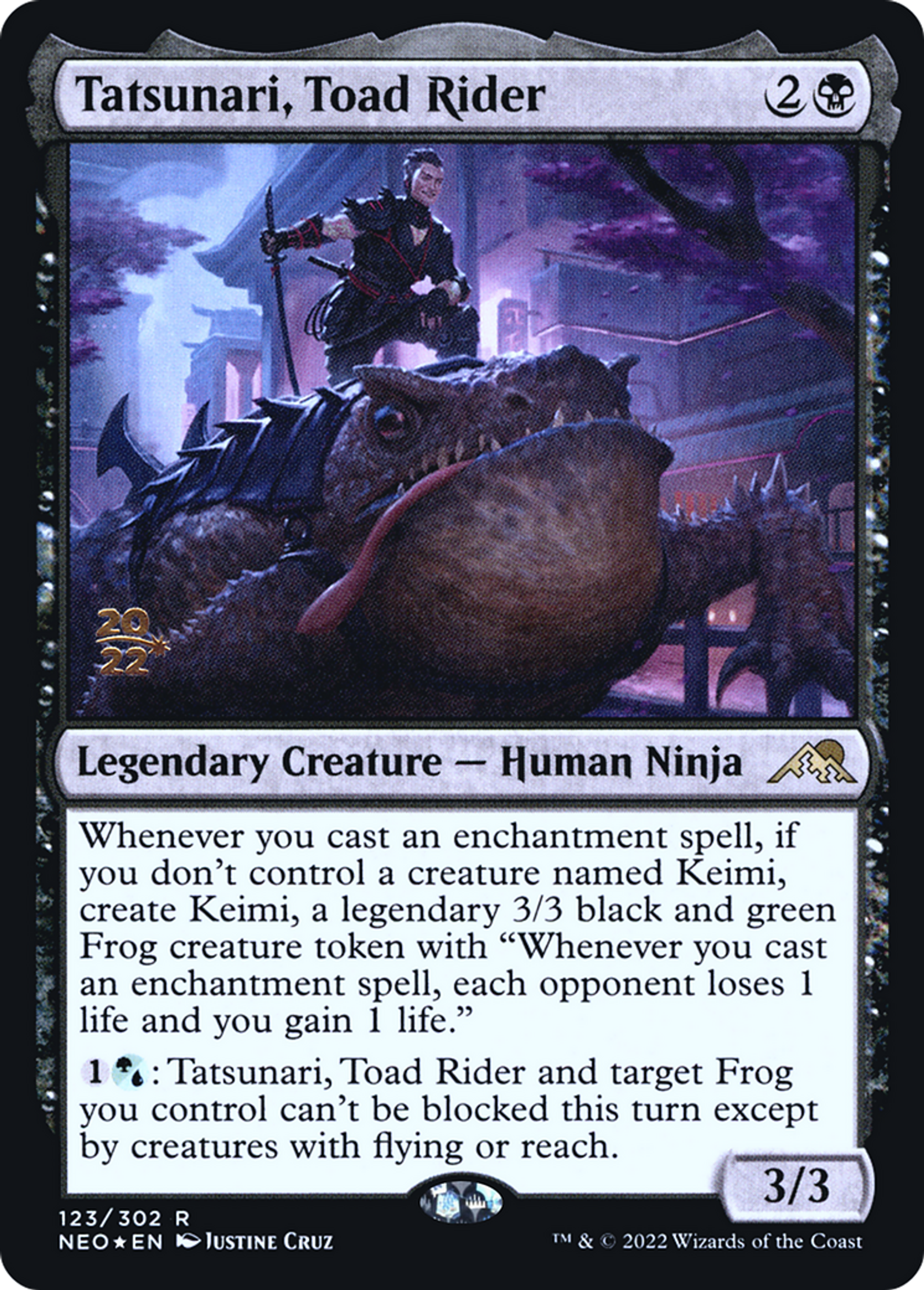 Tatsunari, chevaucheur de crapaud — Kamigawa: Neon Dynasty Promos — Magic: The Gathering