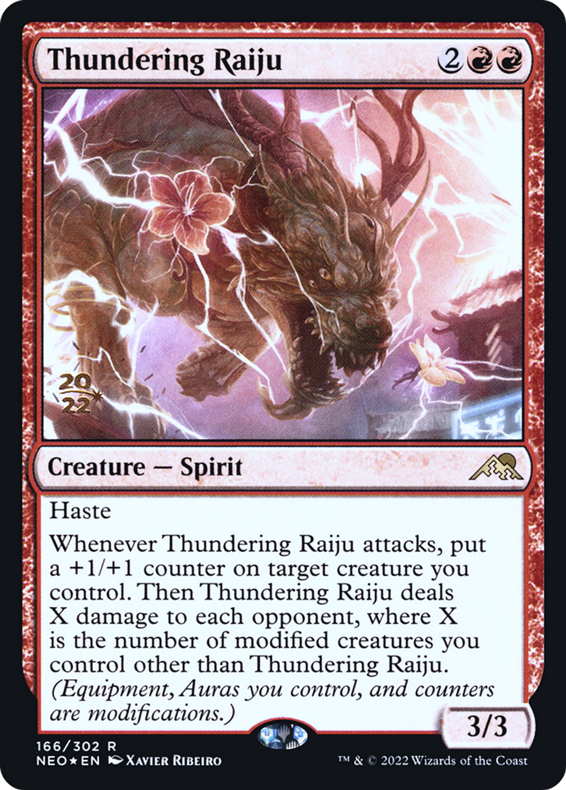 Raiju fulminant — Kamigawa: Neon Dynasty Promos — Magic: The Gathering