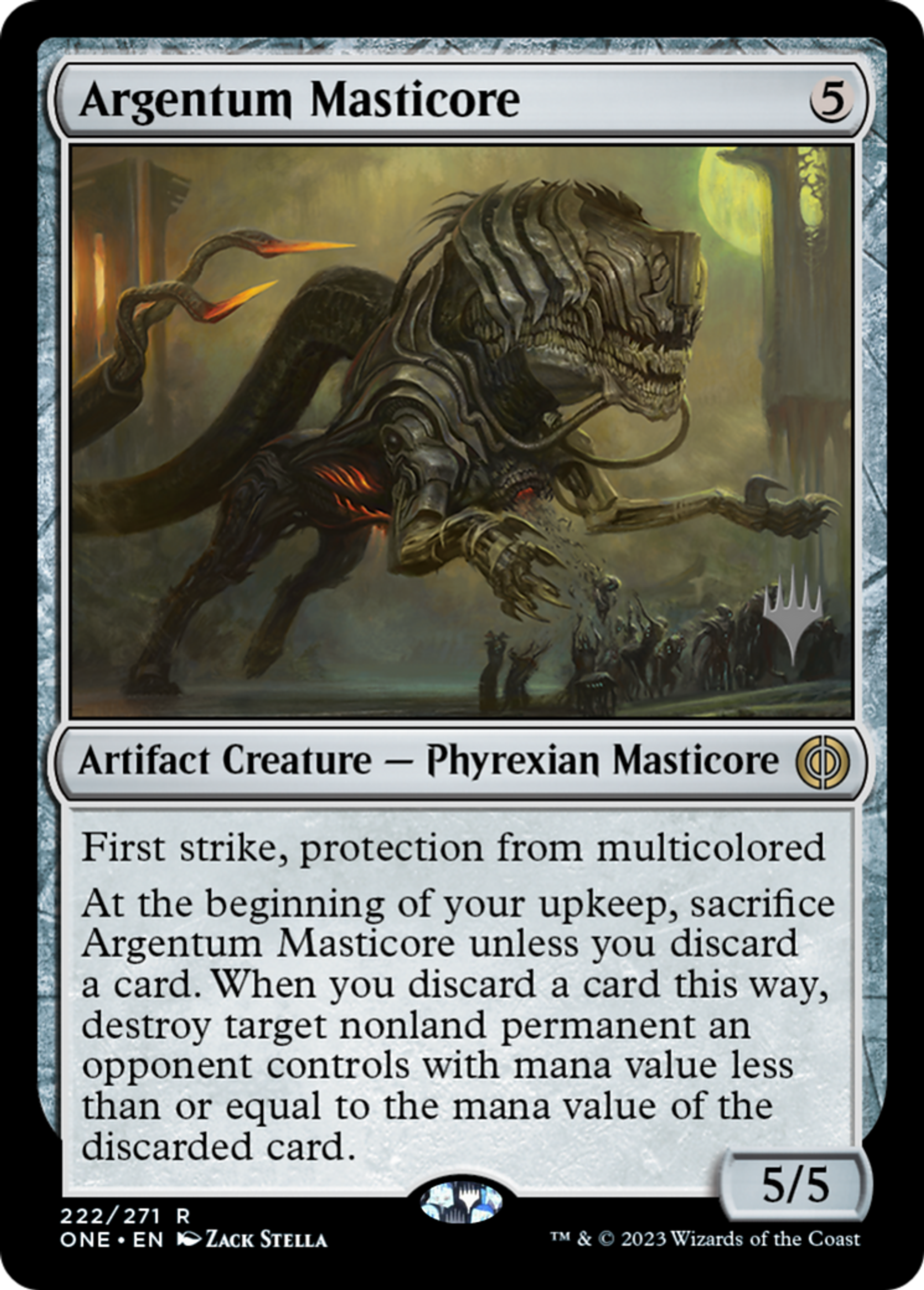 Masticore d'argentum — Phyrexia: All Will Be One Promos — Magic: The Gathering