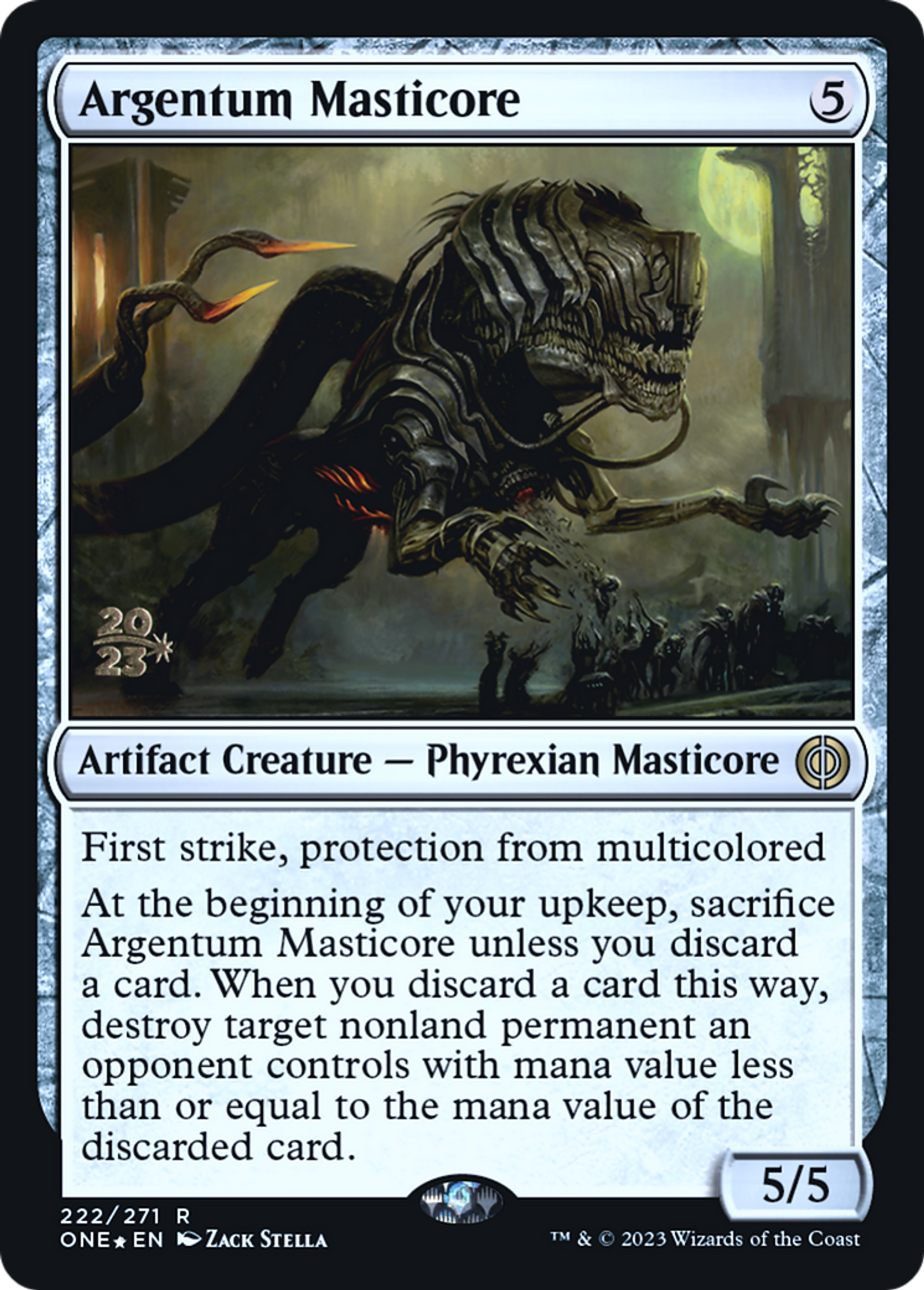 Masticore d'argentum — Phyrexia: All Will Be One Promos — Magic: The Gathering