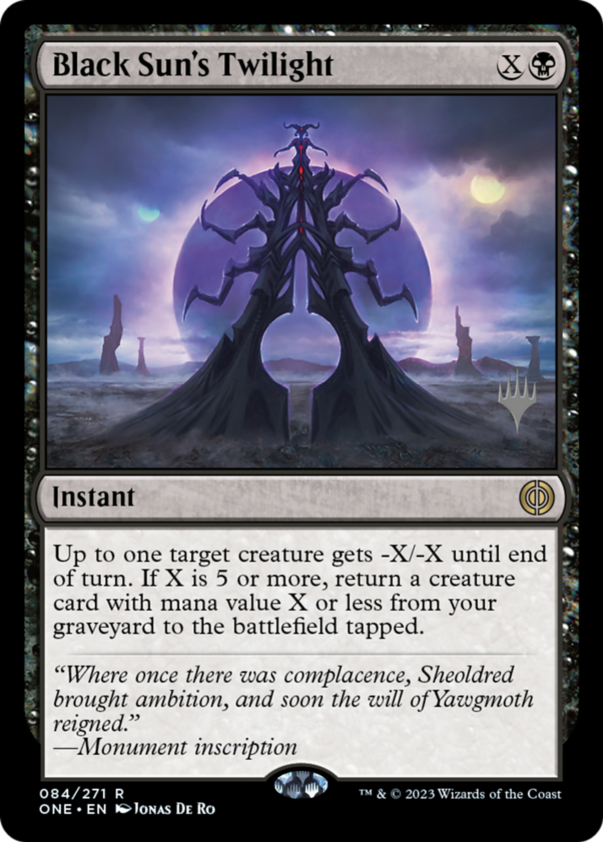 Crépuscule de Noirsoleil — Phyrexia: All Will Be One Promos — Magic: The Gathering