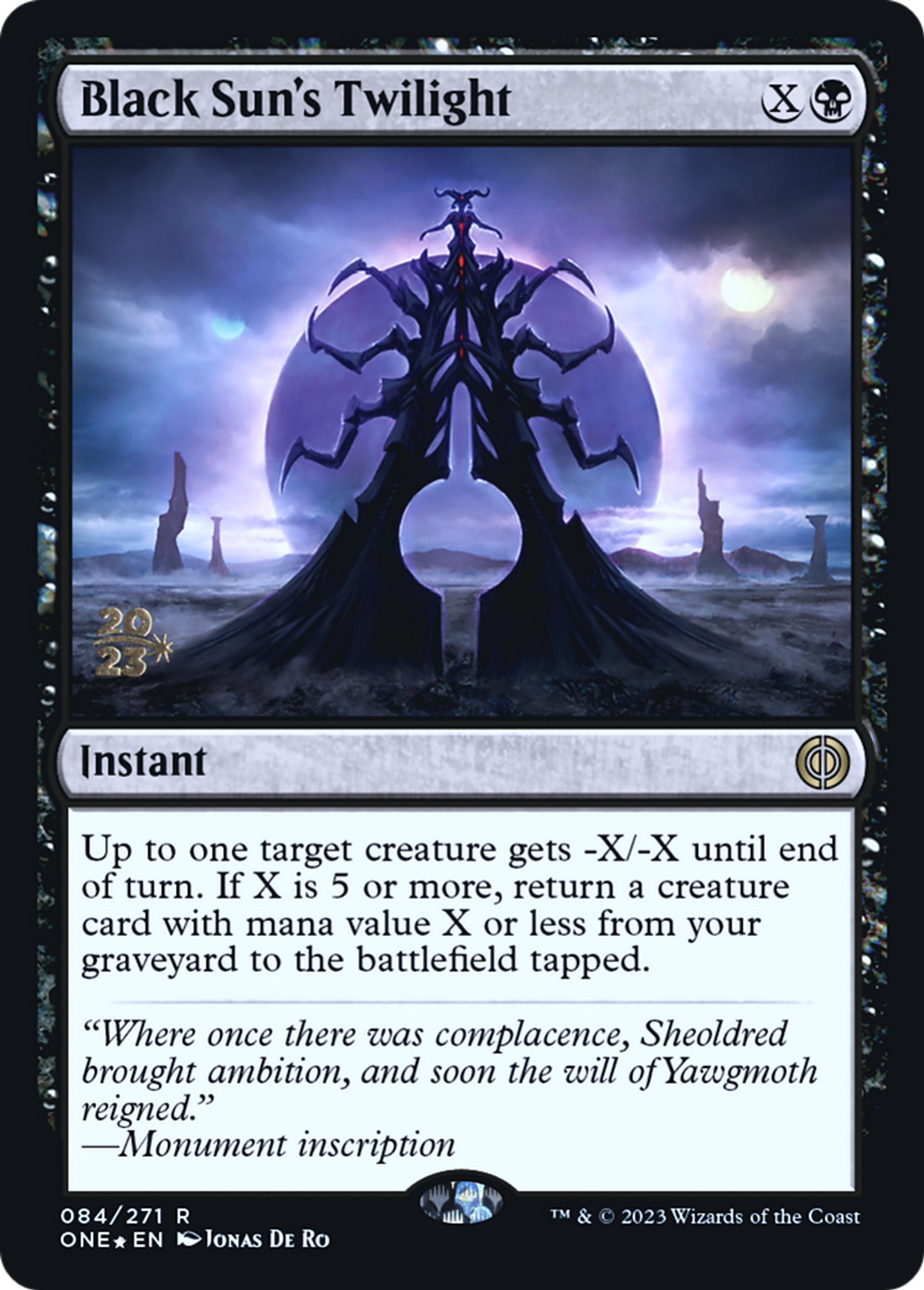 Crépuscule de Noirsoleil — Phyrexia: All Will Be One Promos — Magic: The Gathering