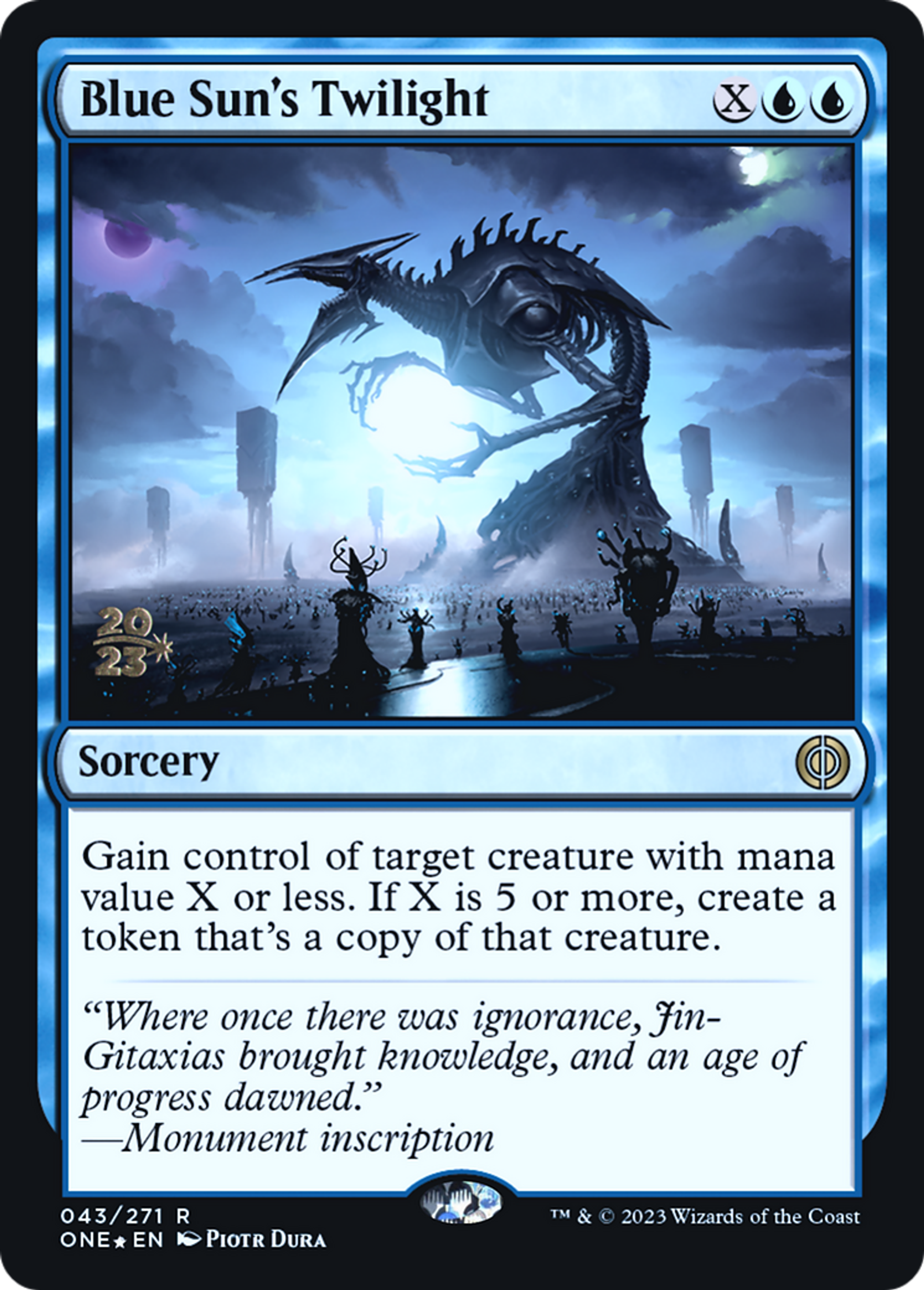 Crépuscule de Bleusoleil — Phyrexia: All Will Be One Promos — Magic: The Gathering