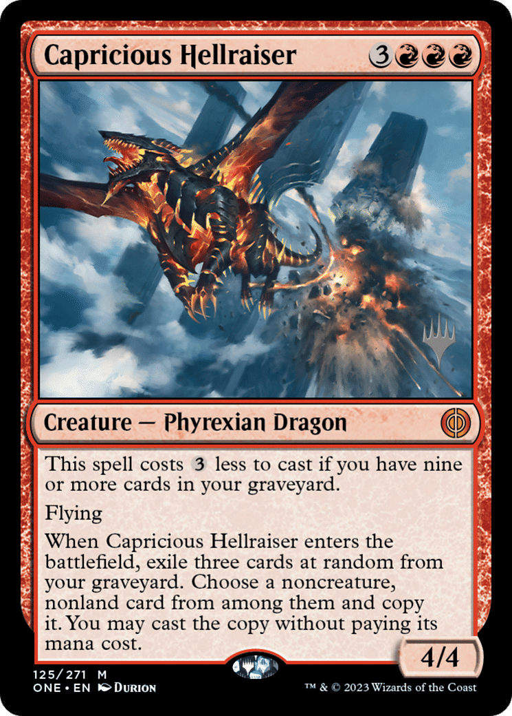 Capricious Hellraiser — Phyrexia: All Will Be One Promos — Magic: The Gathering