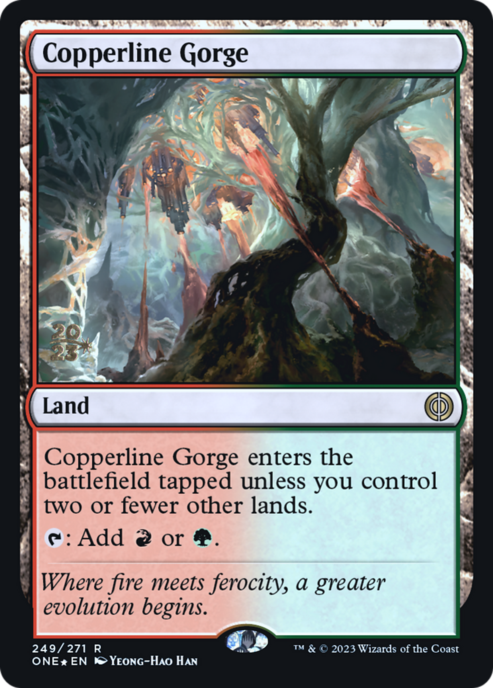 Gorge de Lignecuivre — Phyrexia: All Will Be One Promos — Magic: The Gathering