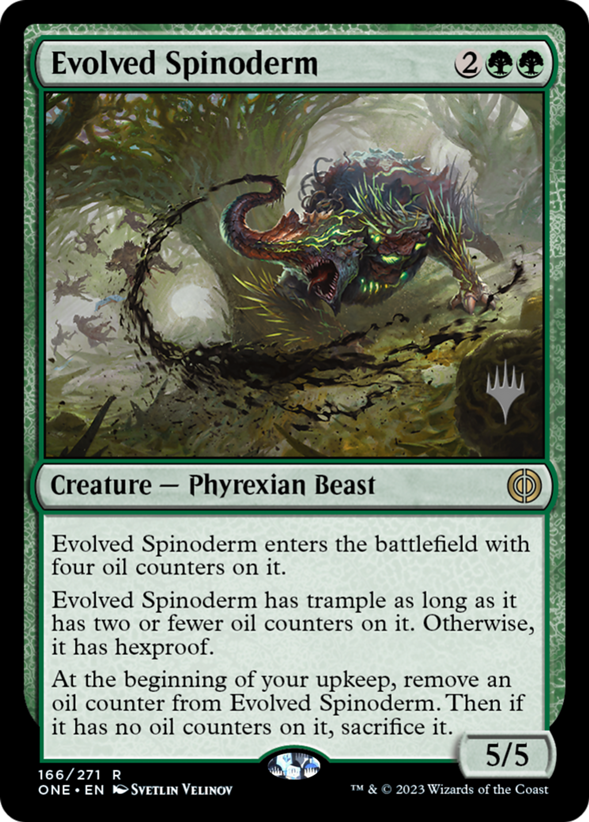 Spinoderme évolué — Phyrexia: All Will Be One Promos — Magic: The Gathering