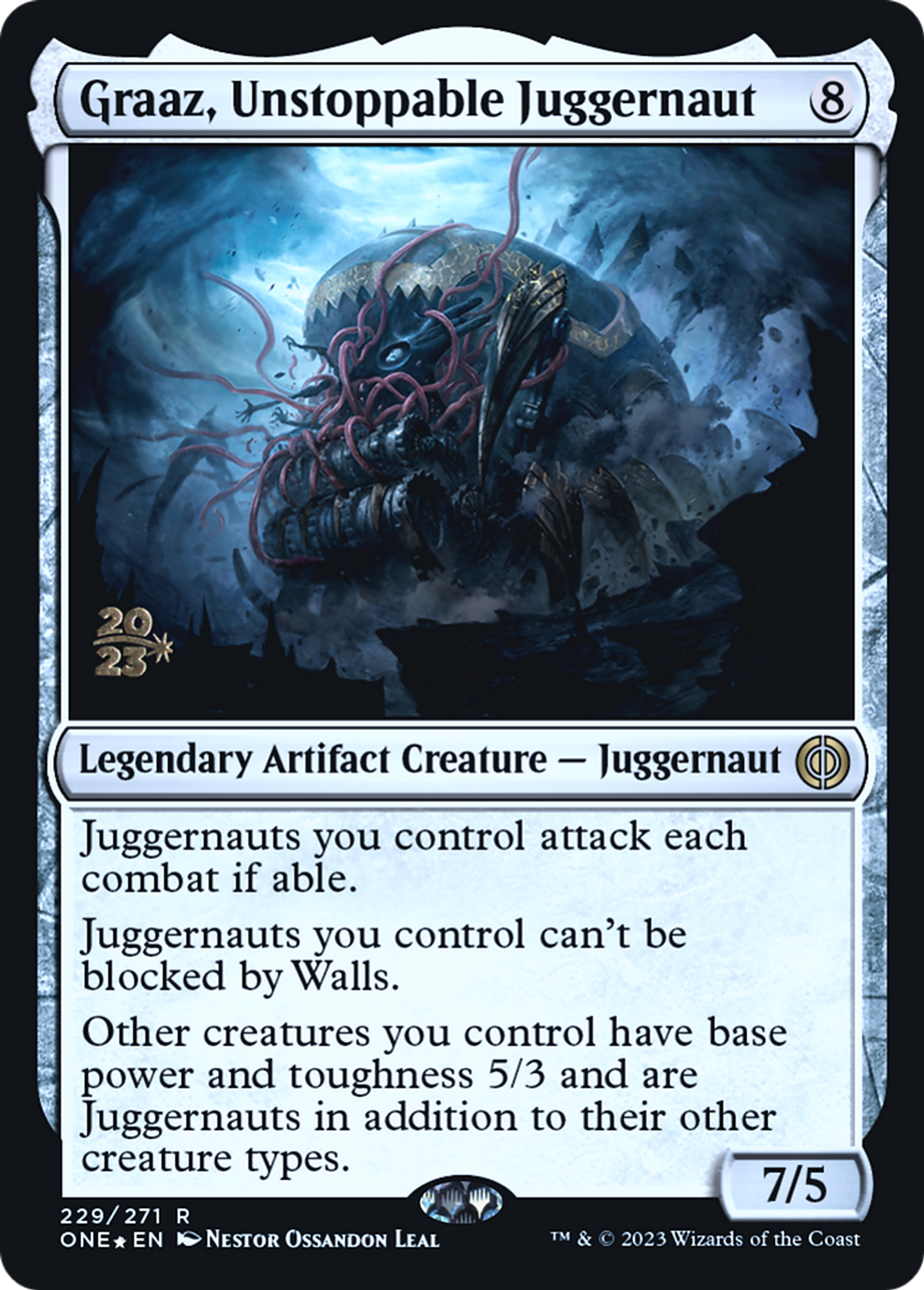 Graaz, djaggernaut invincible — Phyrexia: All Will Be One Promos — Magic: The Gathering