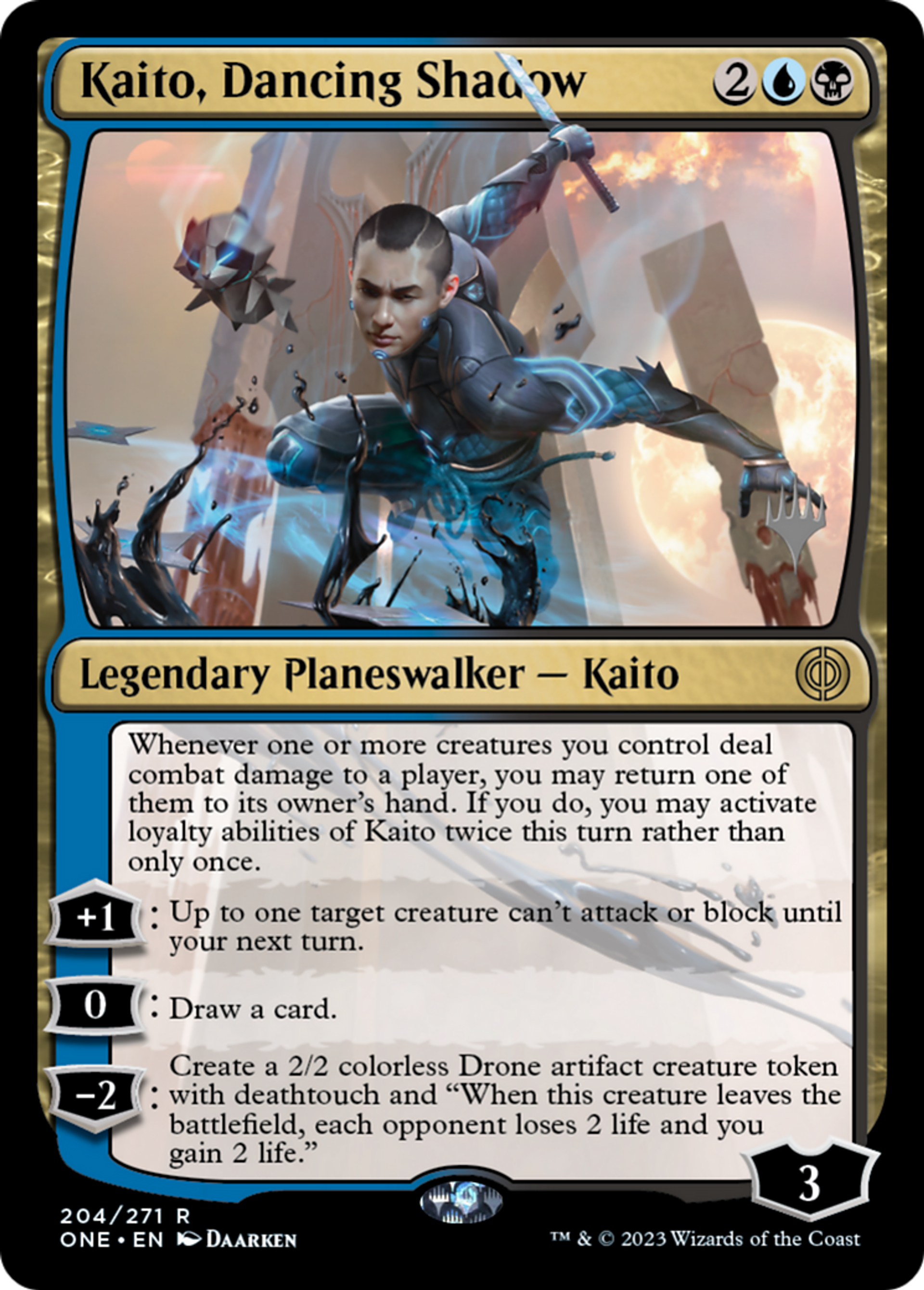 Kaito, Dancing Shadow — Phyrexia: All Will Be One Promos — Magic: The Gathering