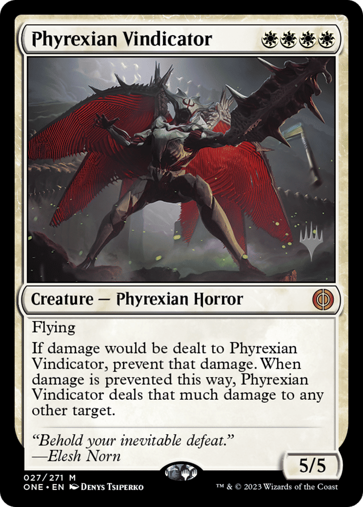 Phyrexian Vindicator — Phyrexia: All Will Be One Promos — Magic: The Gathering