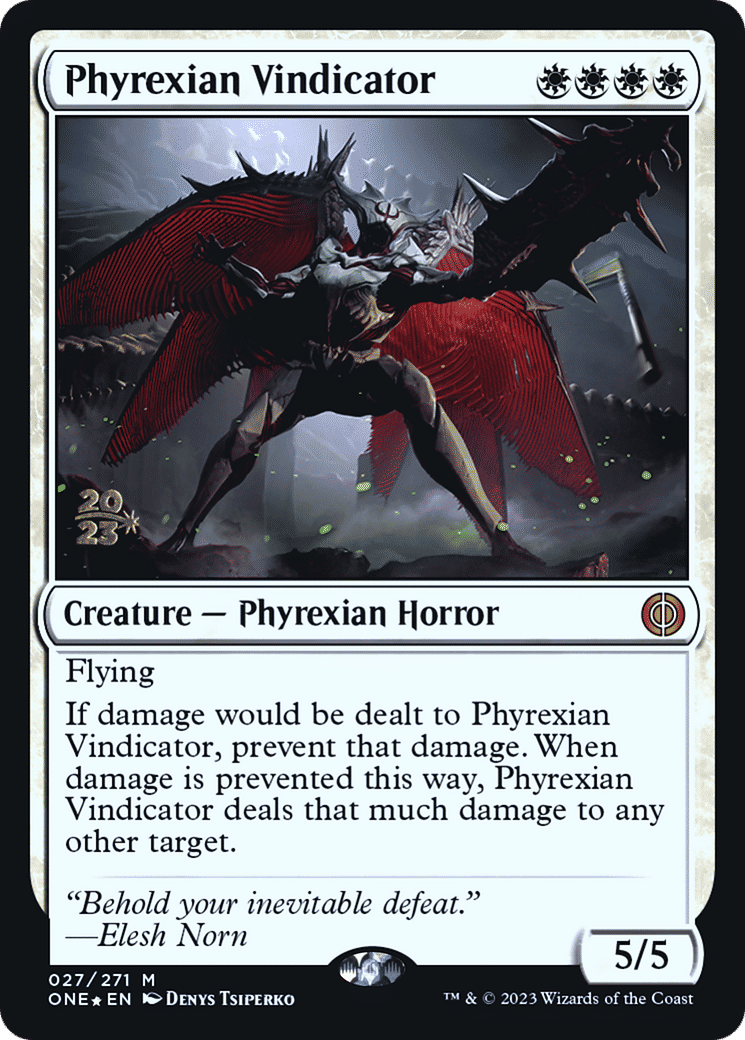 Phyrexian Vindicator — Phyrexia: All Will Be One Promos — Magic: The Gathering