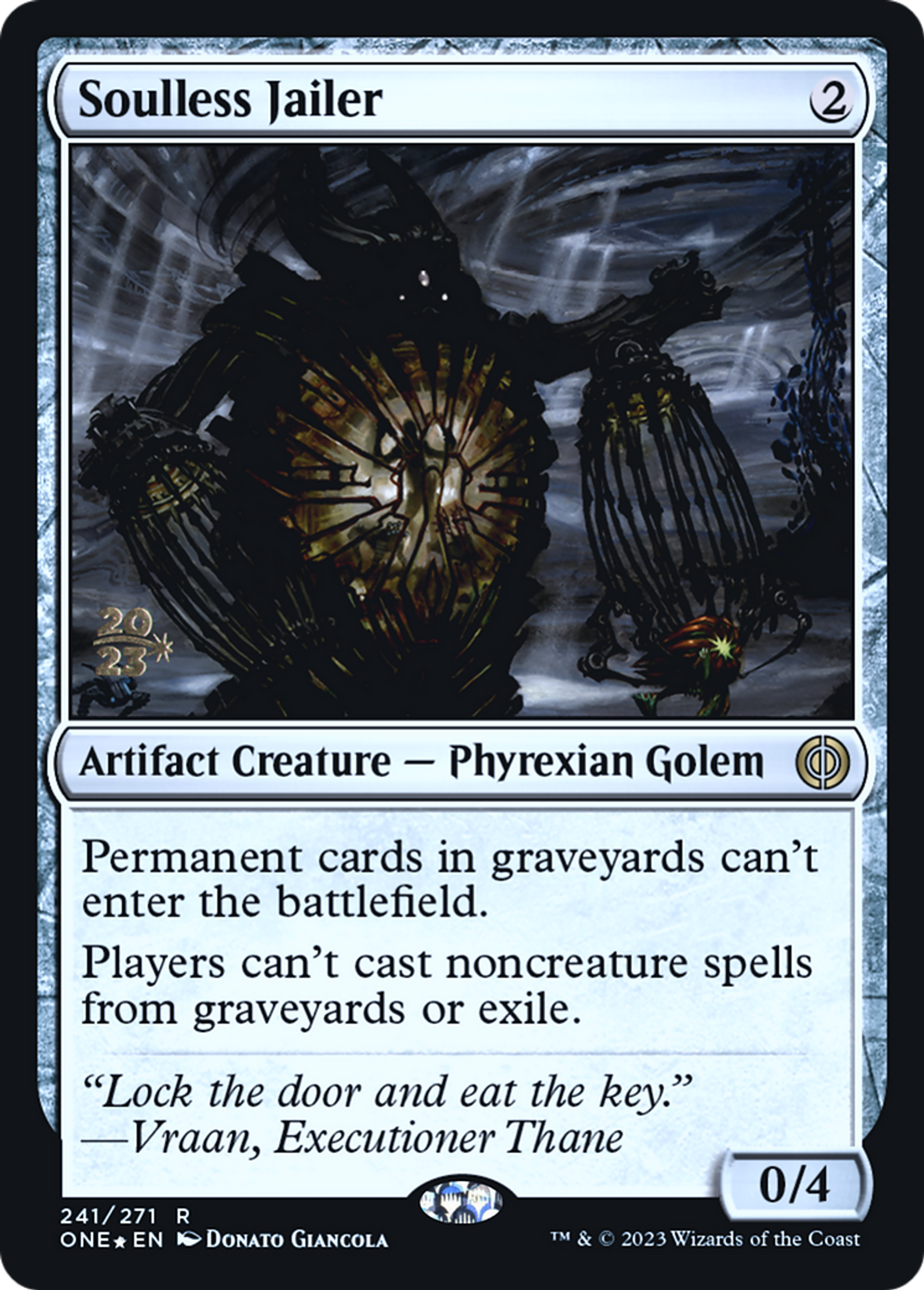 Gardien de prison sans âme — Phyrexia: All Will Be One Promos — Magic: The Gathering