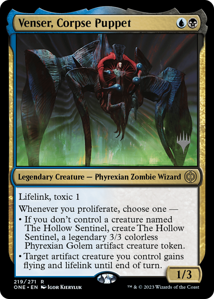 Venser, Corpse Puppet — Phyrexia: All Will Be One Promos — Magic: The Gathering