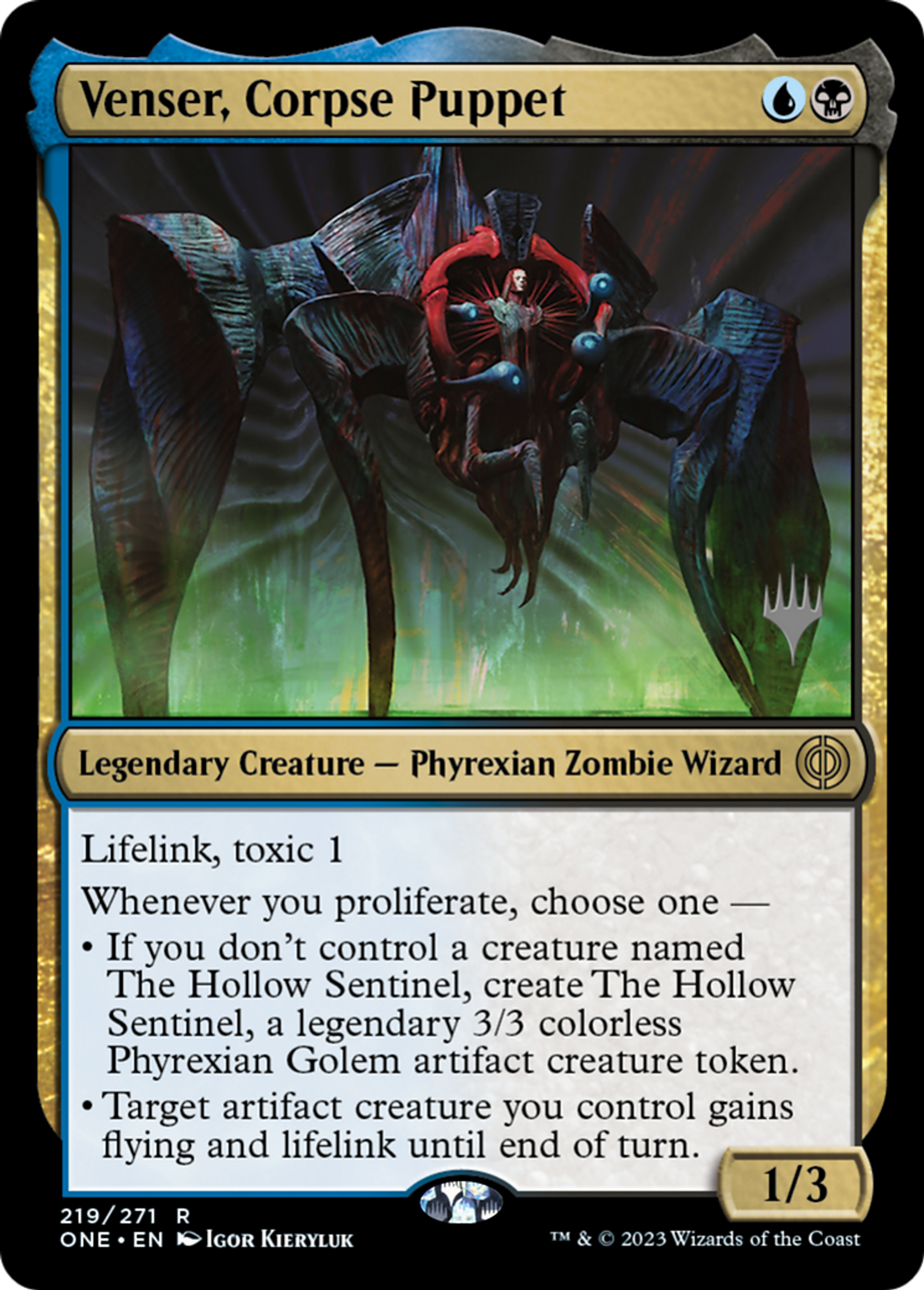 Venser, marionnette cadavre — Phyrexia: All Will Be One Promos — Magic: The Gathering