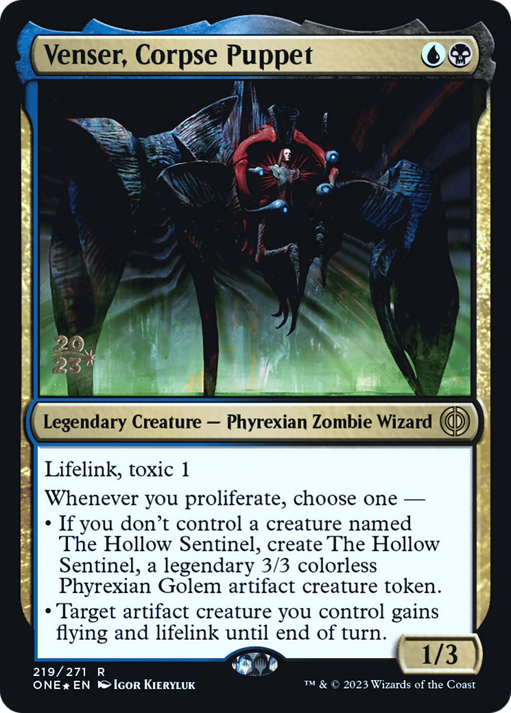 Venser, Corpse Puppet — Phyrexia: All Will Be One Promos — Magic: The Gathering