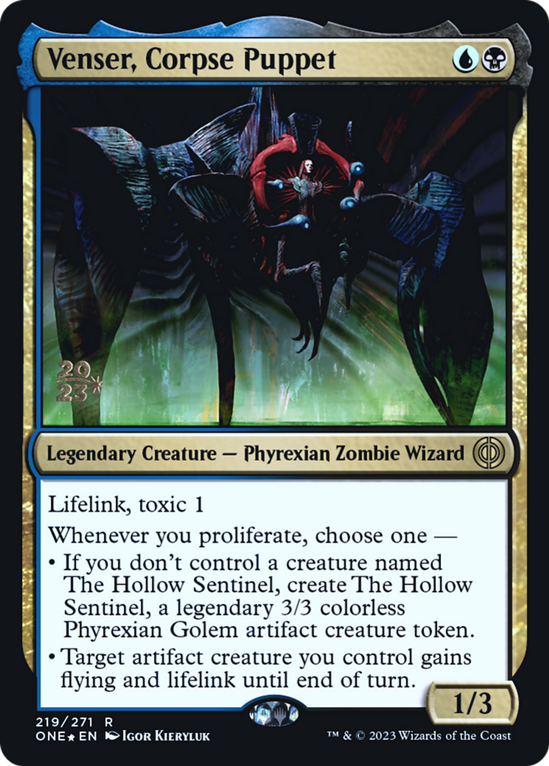 Venser, marionnette cadavre — Phyrexia: All Will Be One Promos — Magic: The Gathering