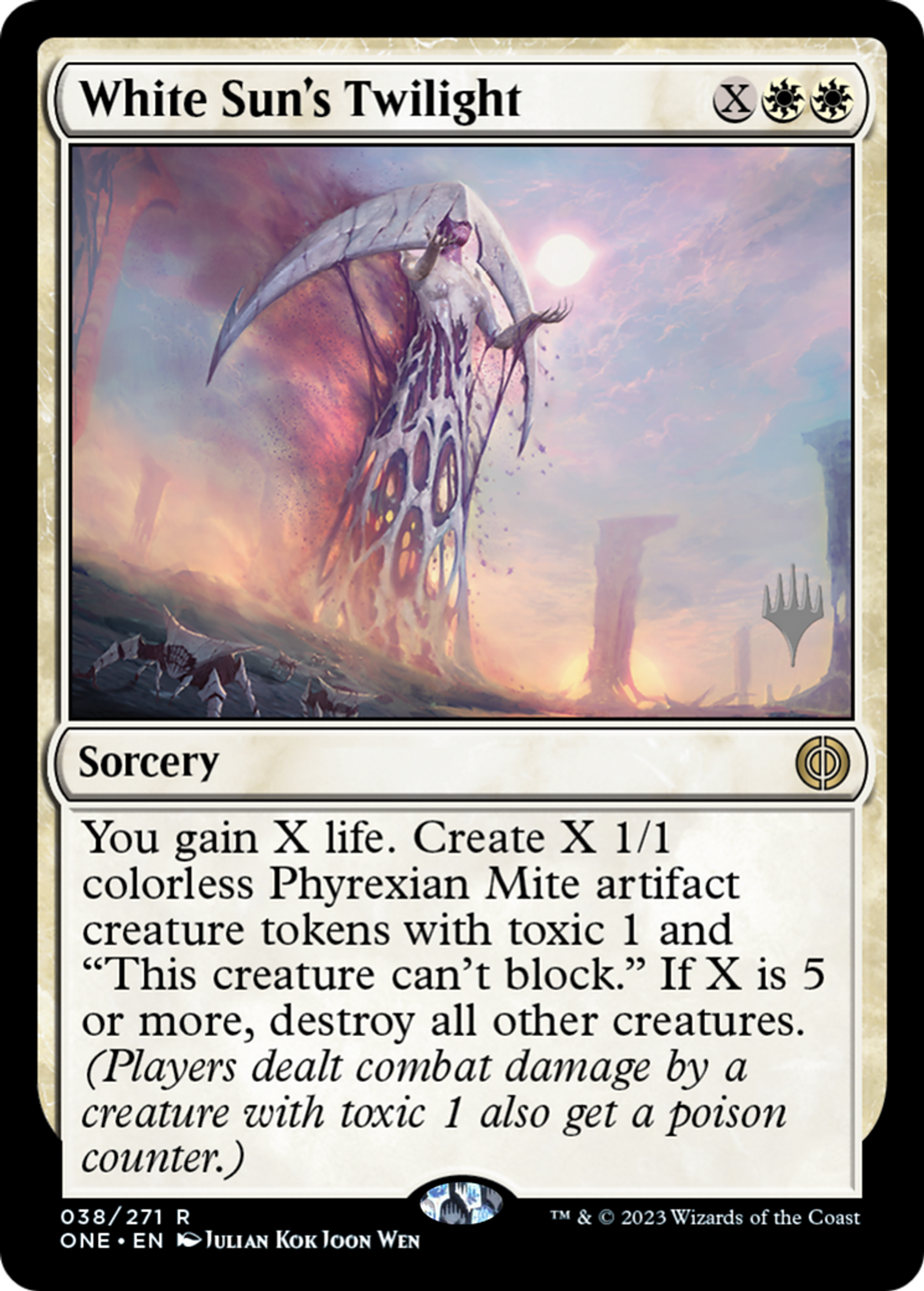 Crépuscule de Blancsoleil — Phyrexia: All Will Be One Promos — Magic: The Gathering