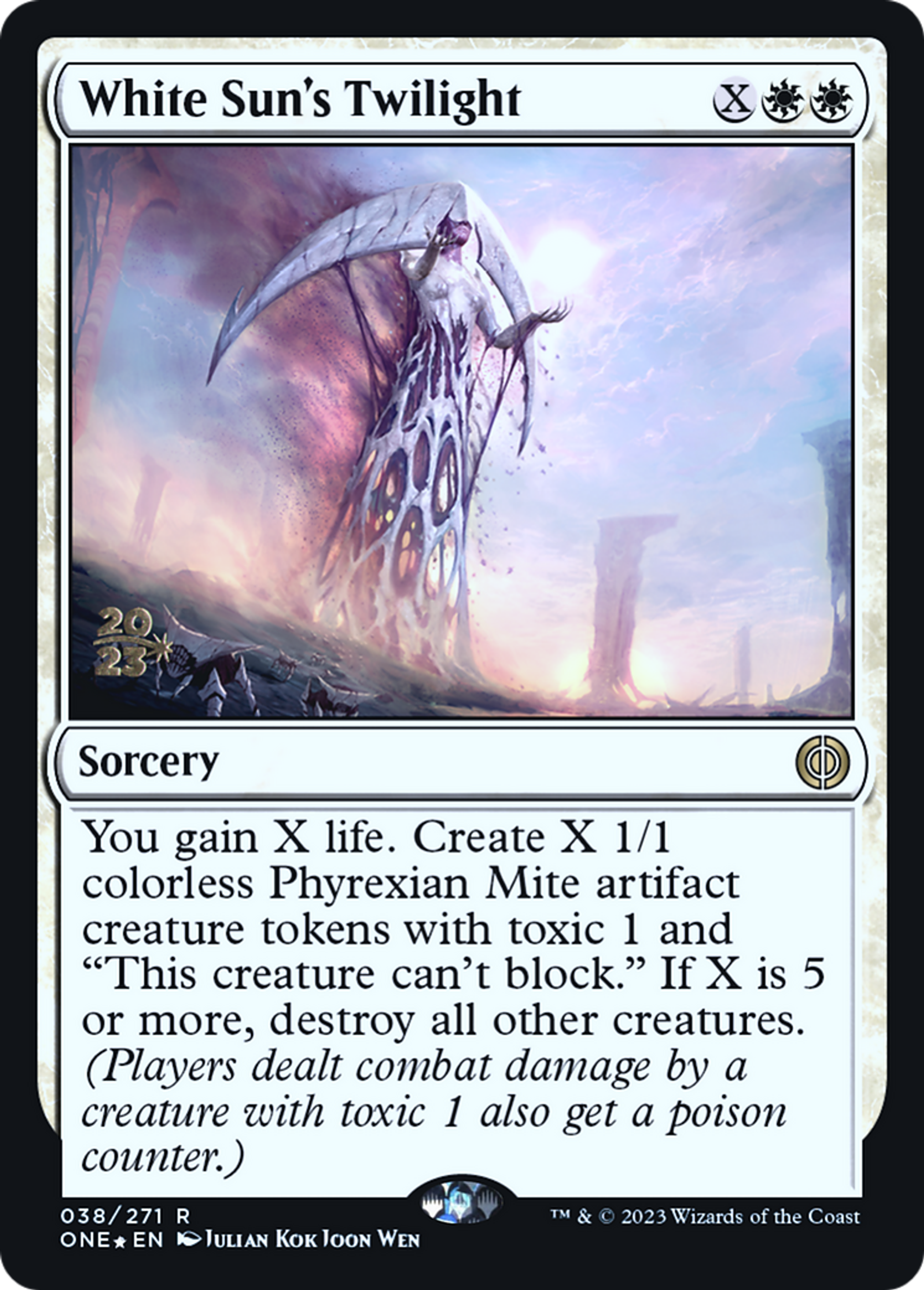 Crépuscule de Blancsoleil — Phyrexia: All Will Be One Promos — Magic: The Gathering