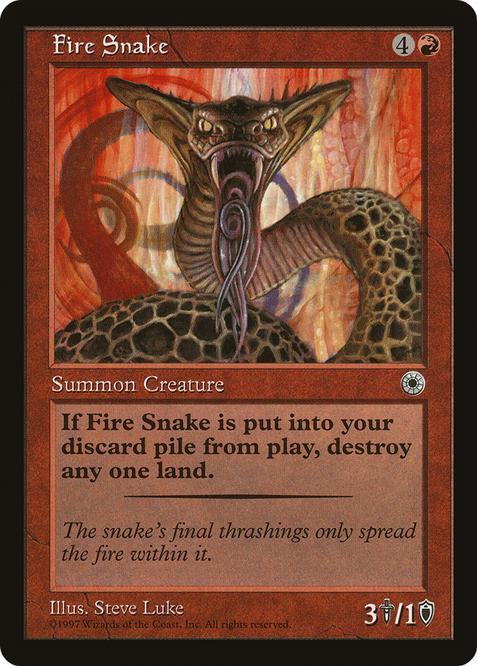Fire Snake — Portal — Magic: The Gathering