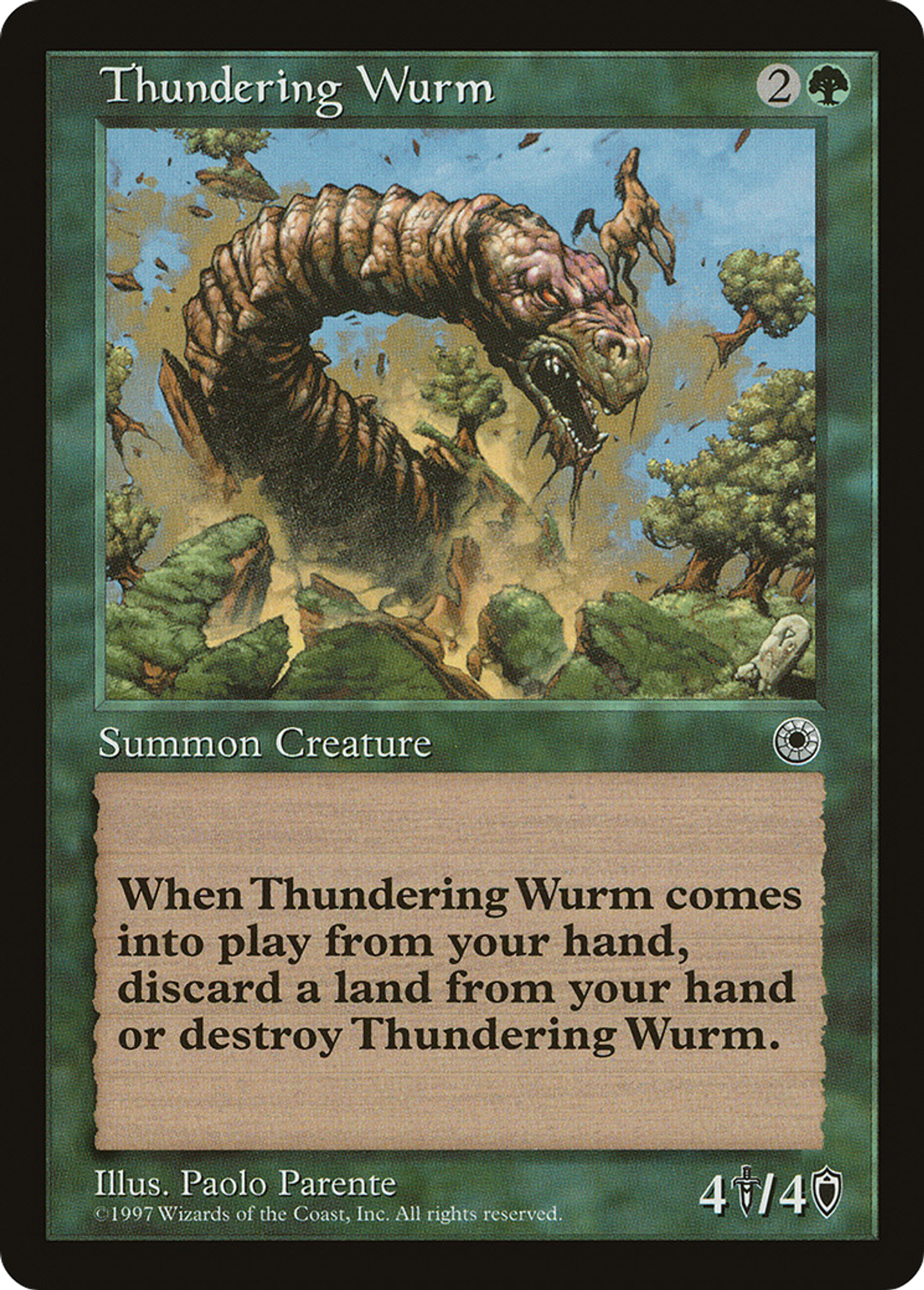Thundering Wurm — Portal — Magic: The Gathering