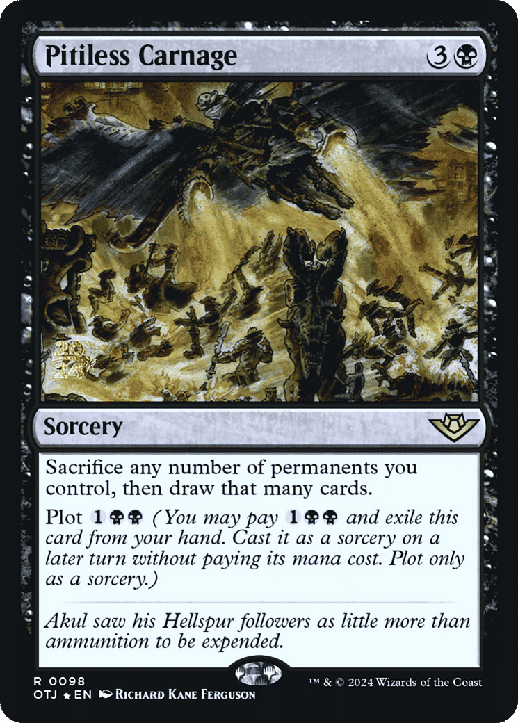 Pitiless Carnage — Outlaws of Thunder Junction Promos — Magic: The Gathering