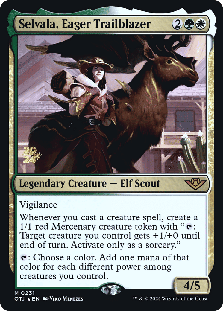 Selvala, Eager Trailblazer — Outlaws of Thunder Junction Promos — Magic: The Gathering
