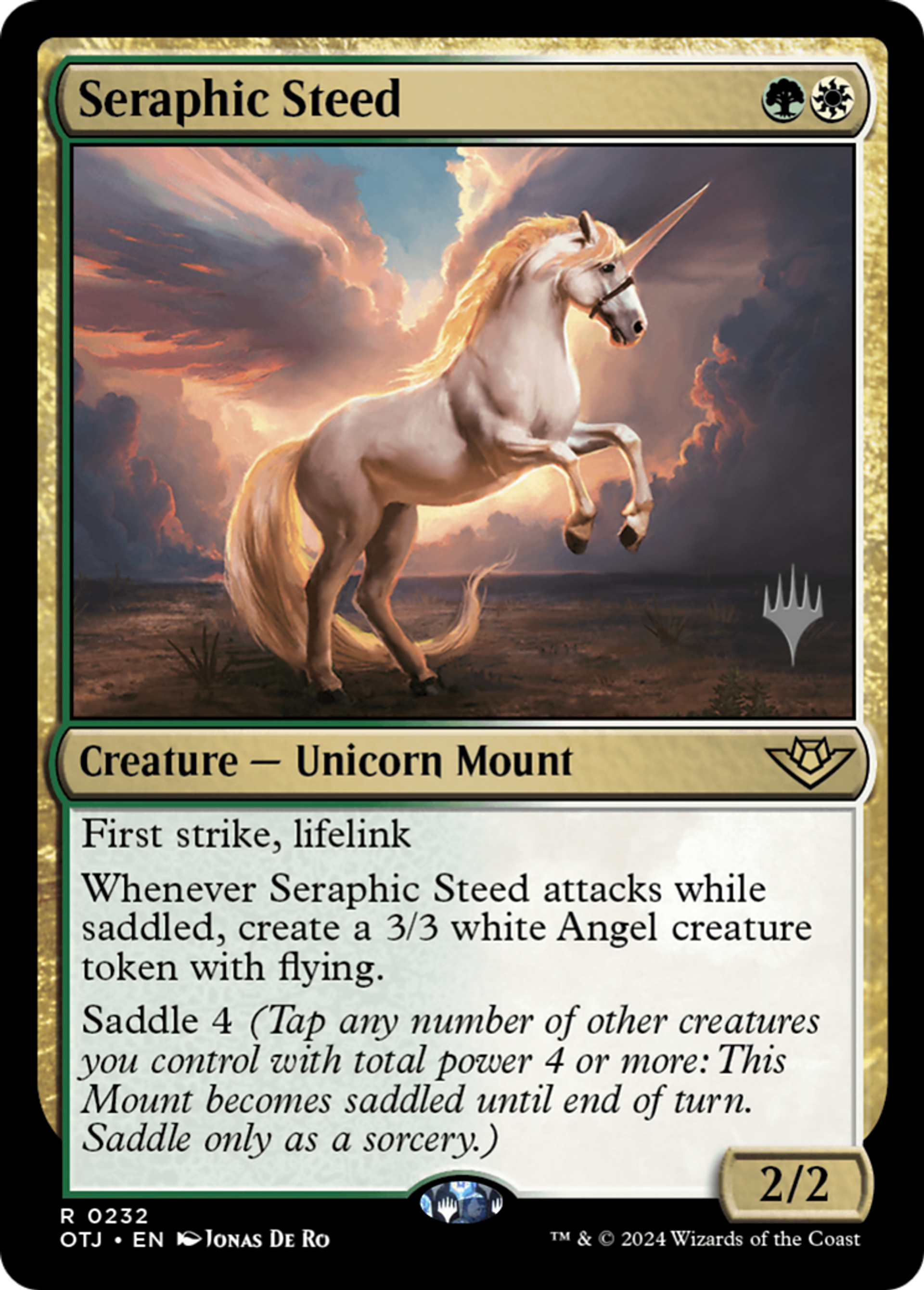 Destrier séraphique — Outlaws of Thunder Junction Promos — Magic: The Gathering