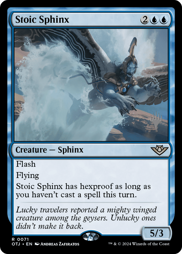 Sphinx stoïque — Outlaws of Thunder Junction Promos — Magic: The Gathering