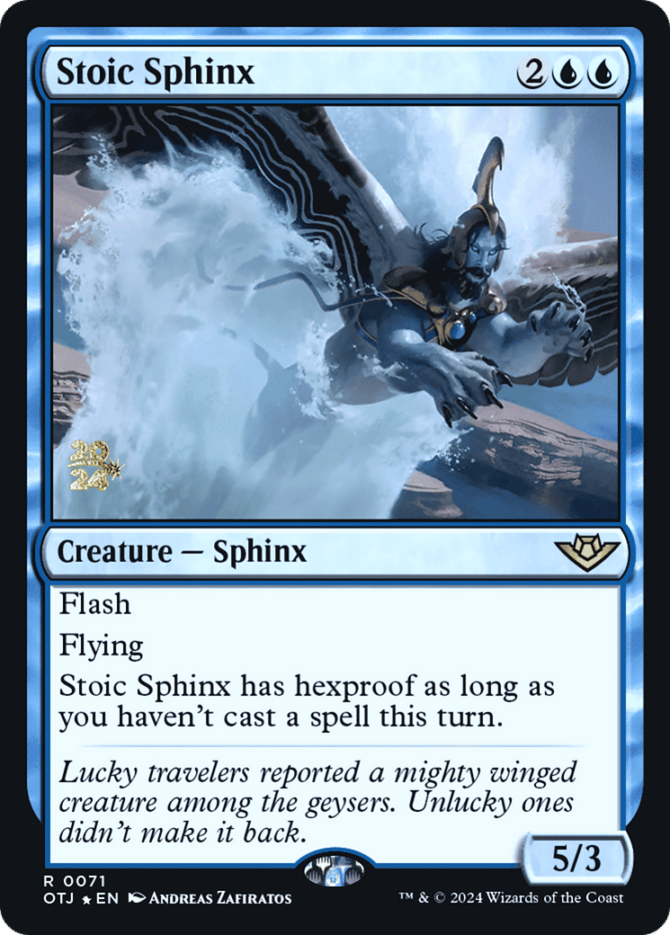Sphinx stoïque — Outlaws of Thunder Junction Promos — Magic: The Gathering