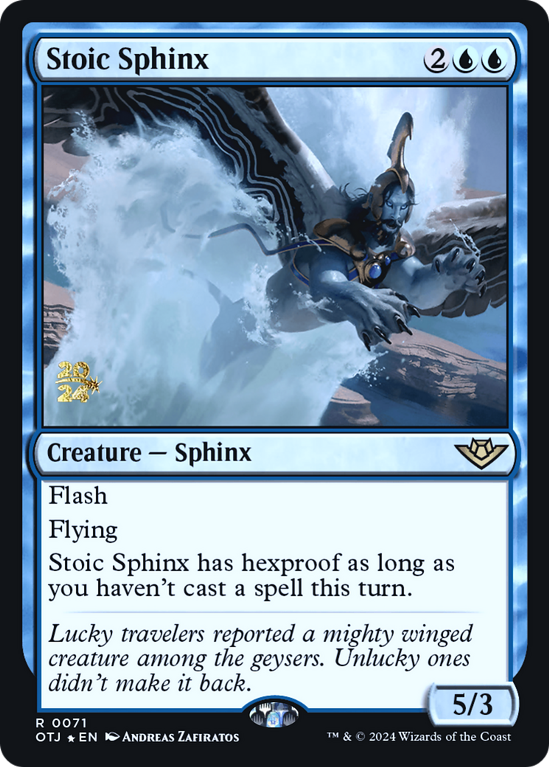 Stoic Sphinx — Outlaws of Thunder Junction Promos — Magic: The Gathering