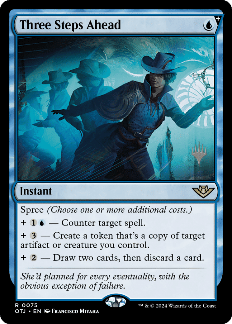 Three Steps Ahead — Outlaws of Thunder Junction Promos — Magic: The Gathering