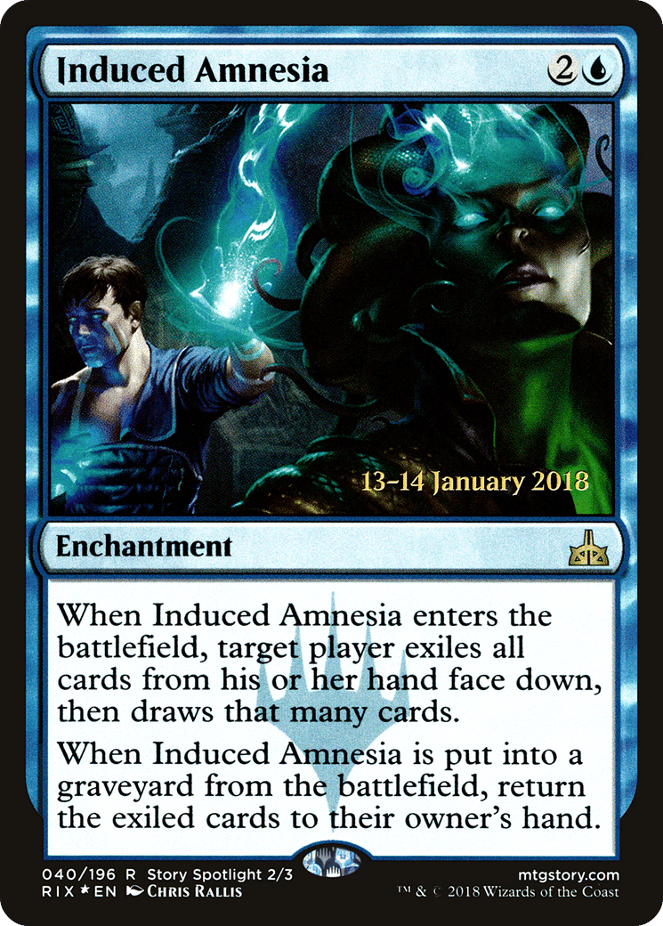 Induced Amnesia — Rivals of Ixalan Promos — Magic: The Gathering