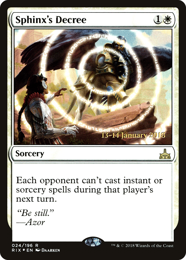 Sphinx's Decree — Rivals of Ixalan Promos — Magic: The Gathering